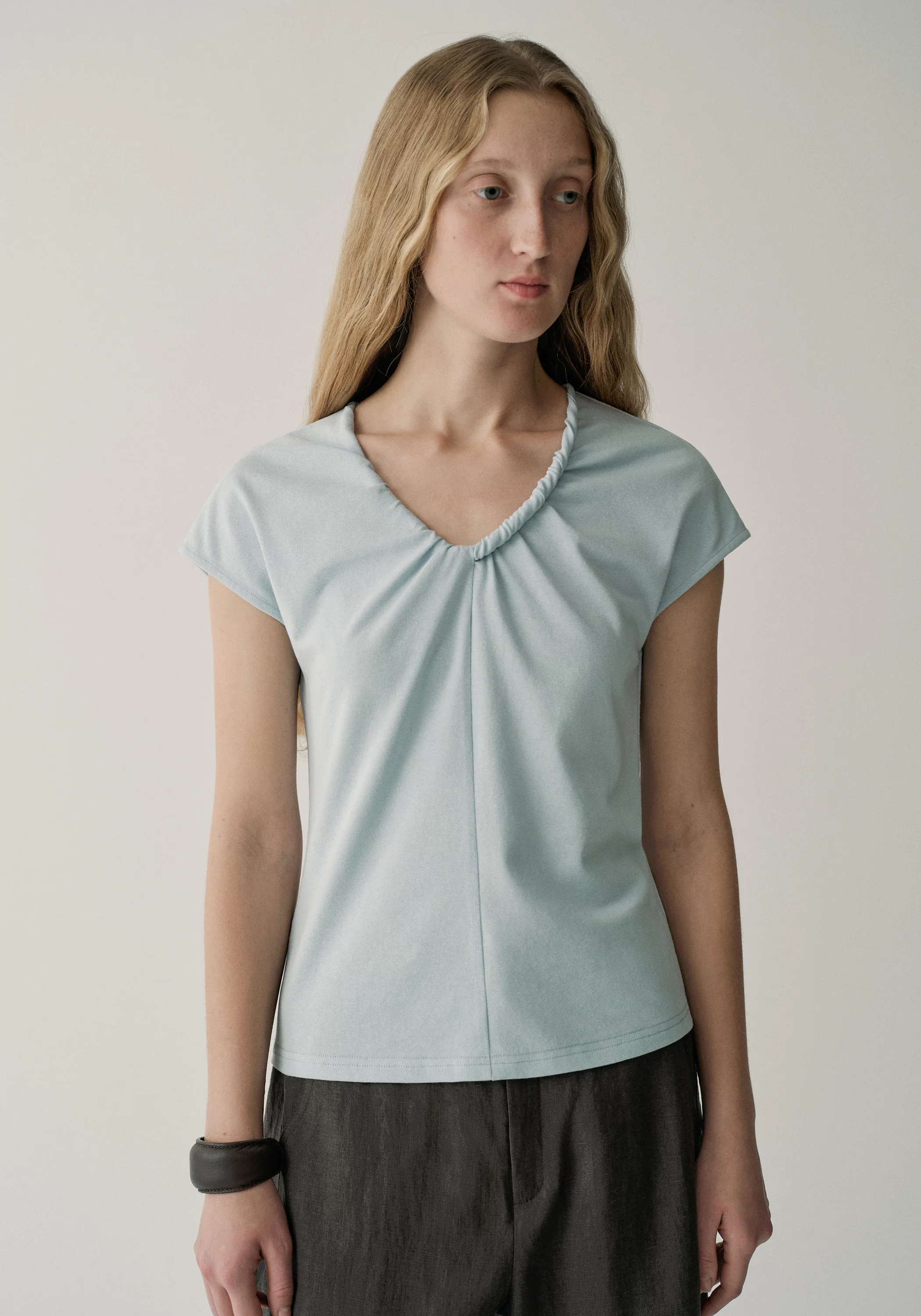 Twist-cord Cap-sleeve T-shirt - Image 22