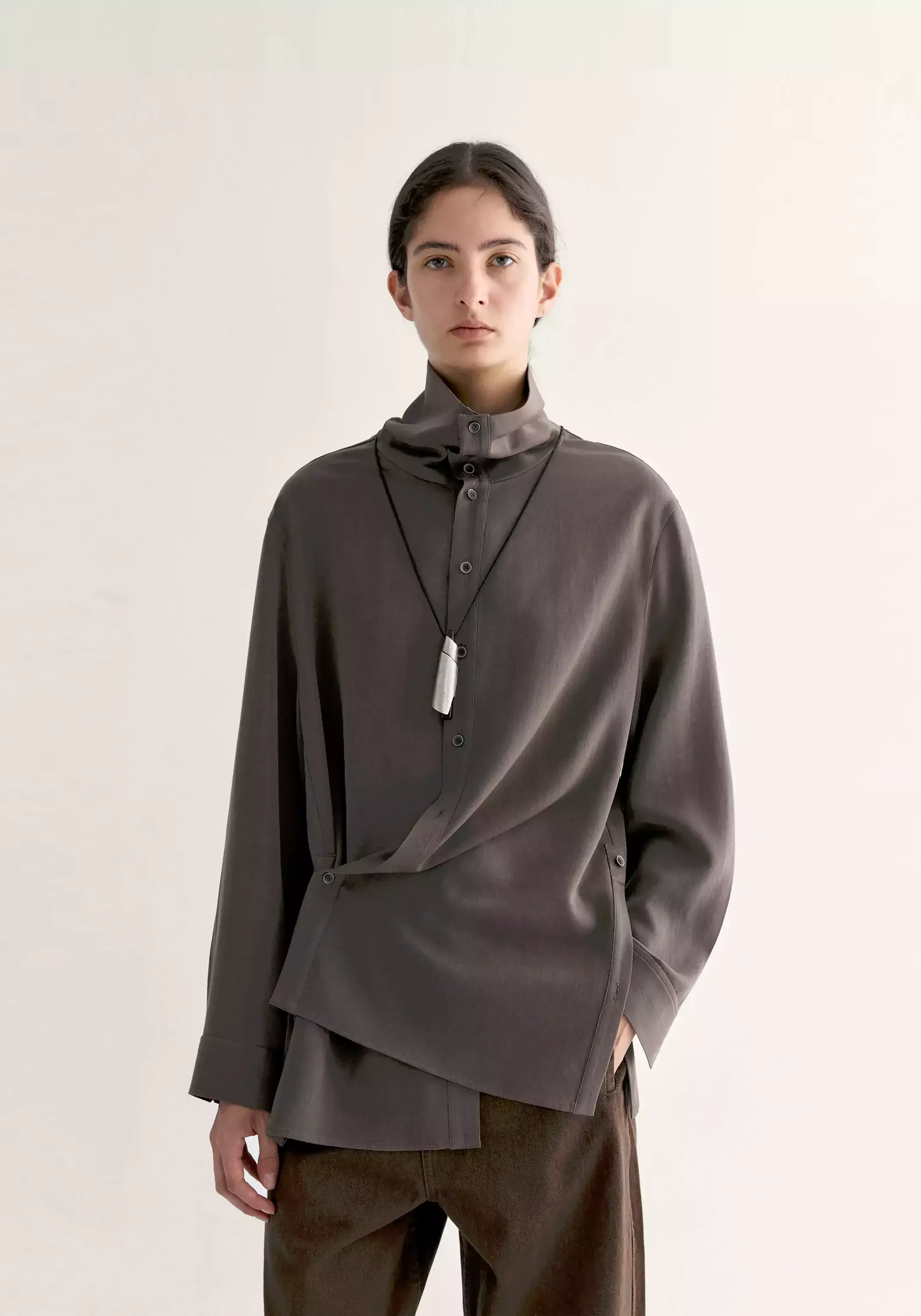 Two-way Collar Shirt