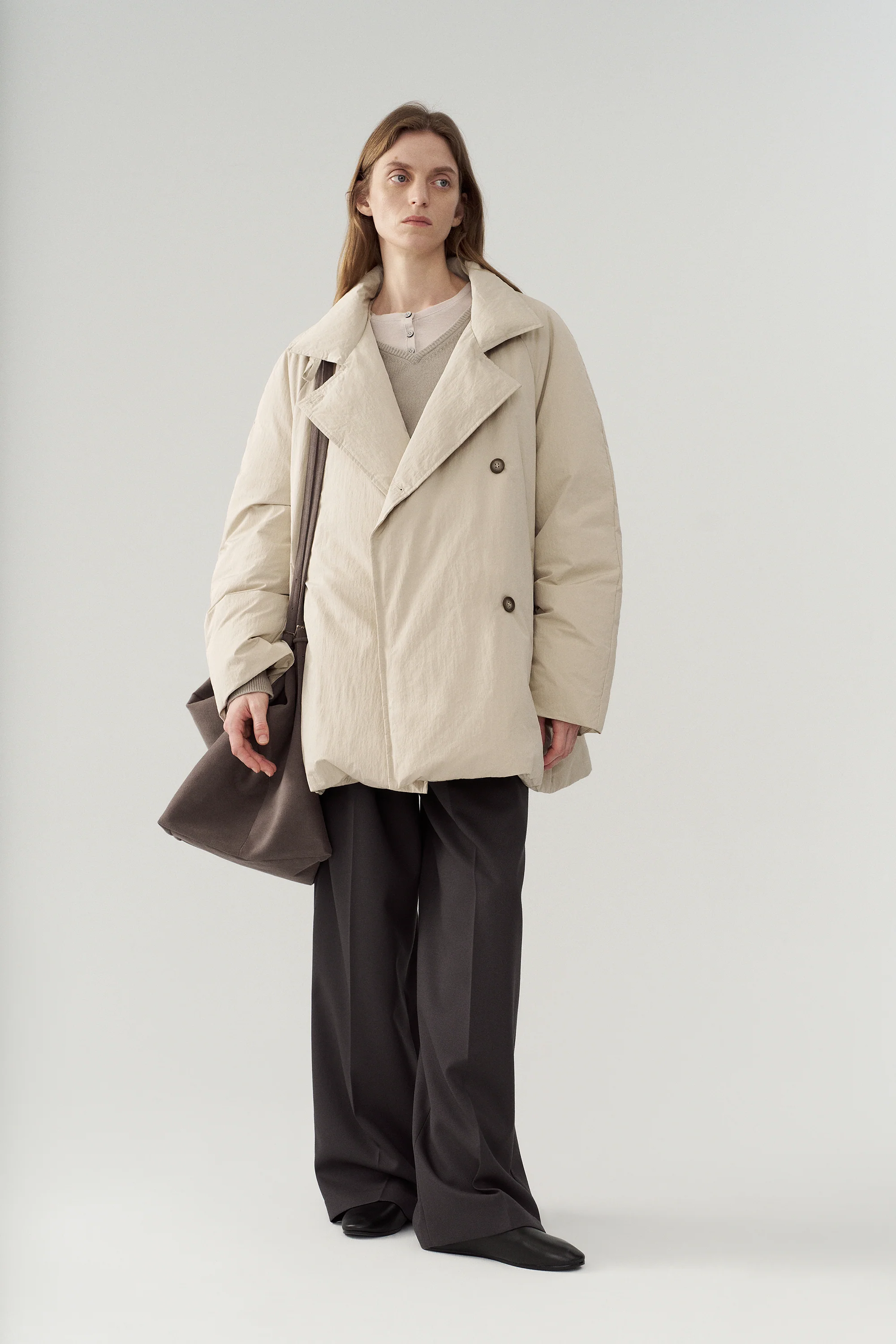 Two-Way Collar Short Down Jacket - Image 10
