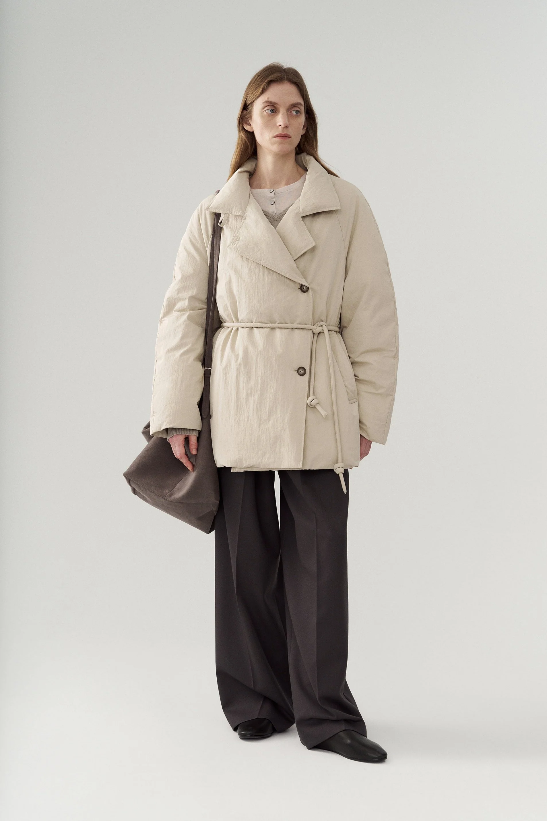 Two-Way Collar Short Down Jacket - Image 11