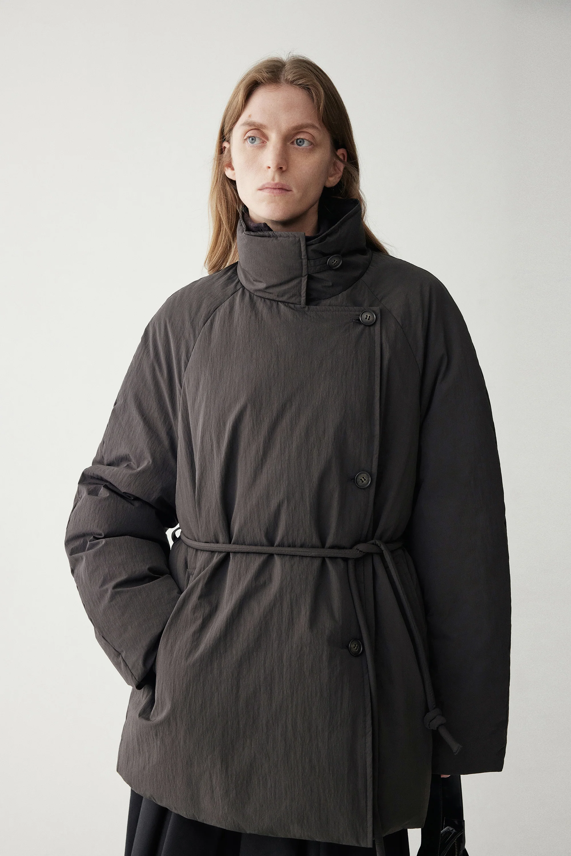 Two-Way Collar Short Down Jacket - Image 9