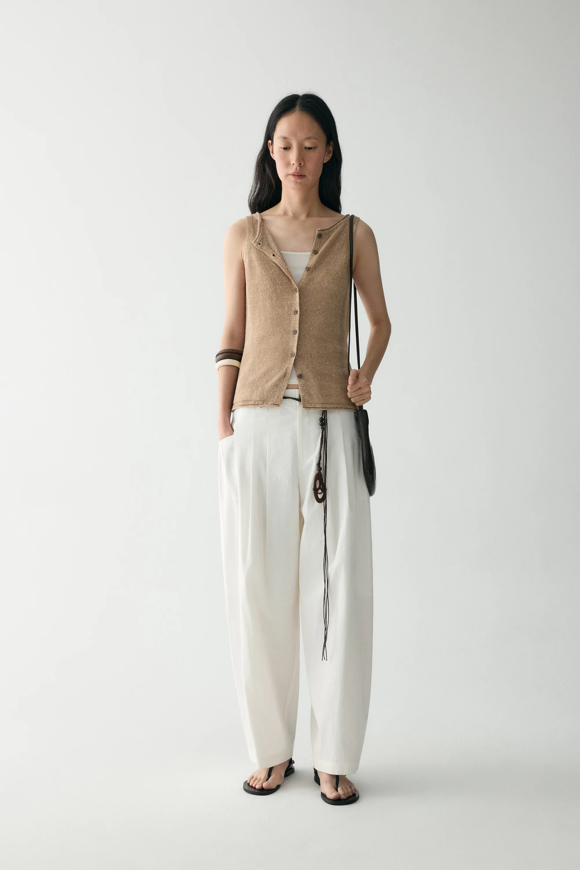 Two-way Linen Knitted Vest - Image 16