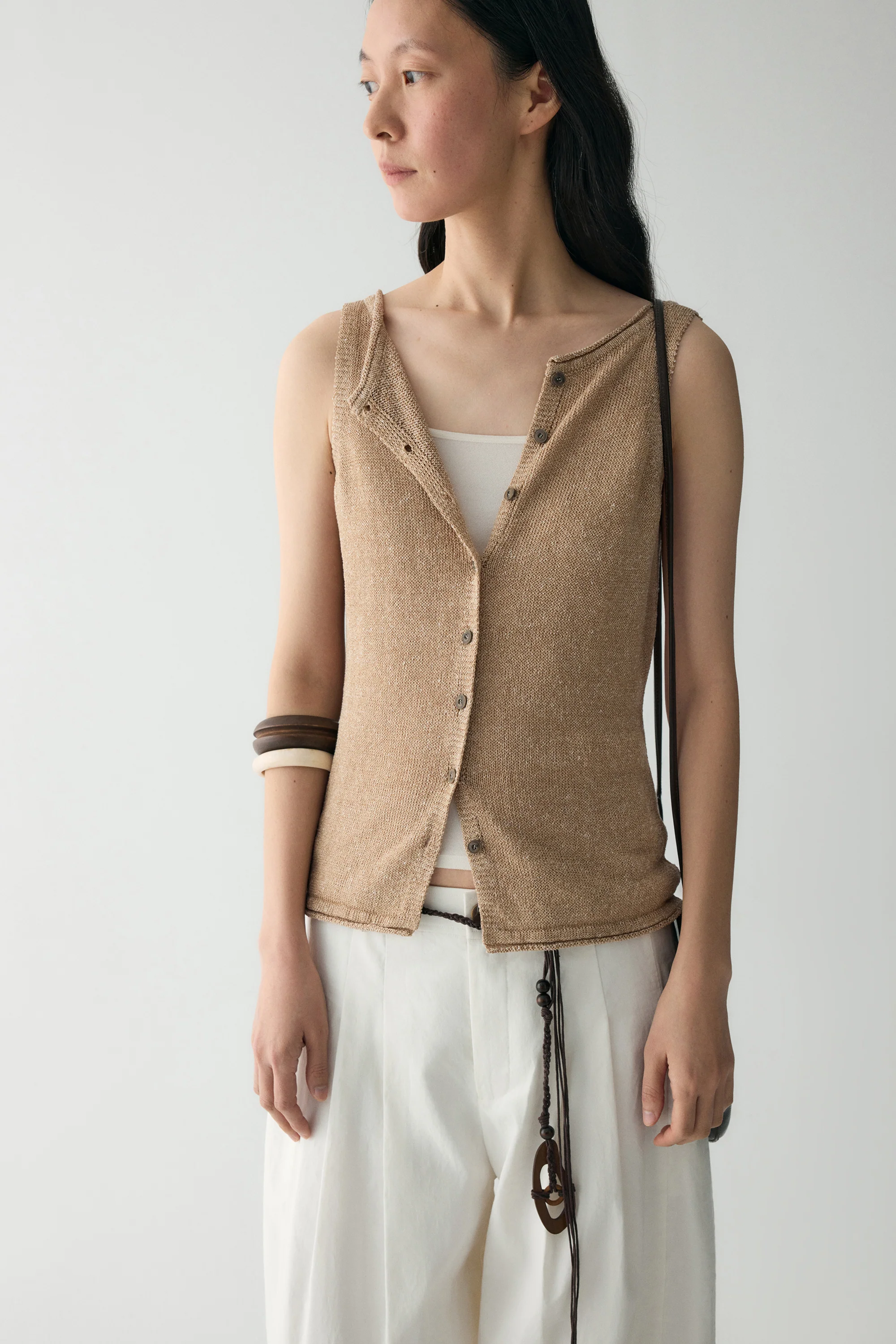 Two-way Linen Knitted Vest - Image 19