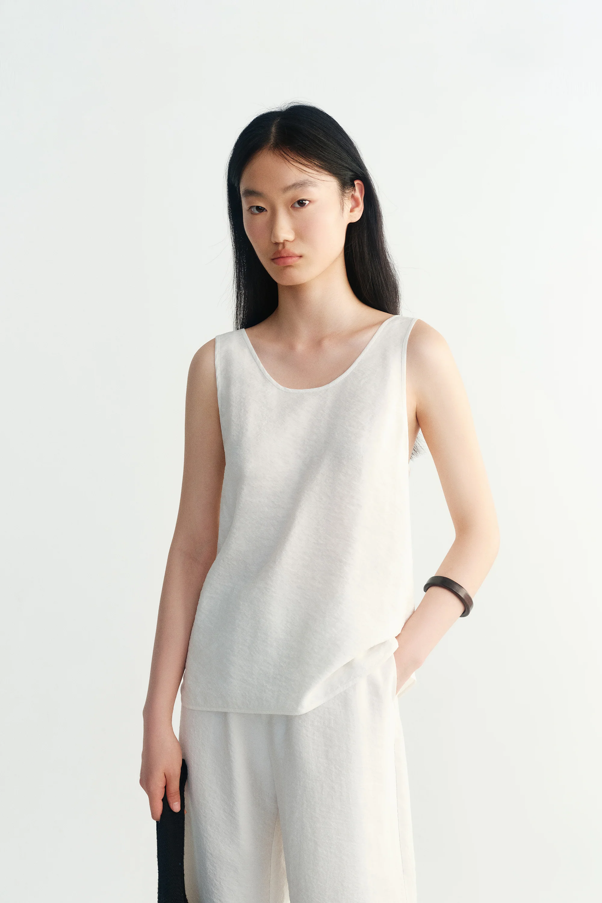 U-neckline Silk Top - Image 3