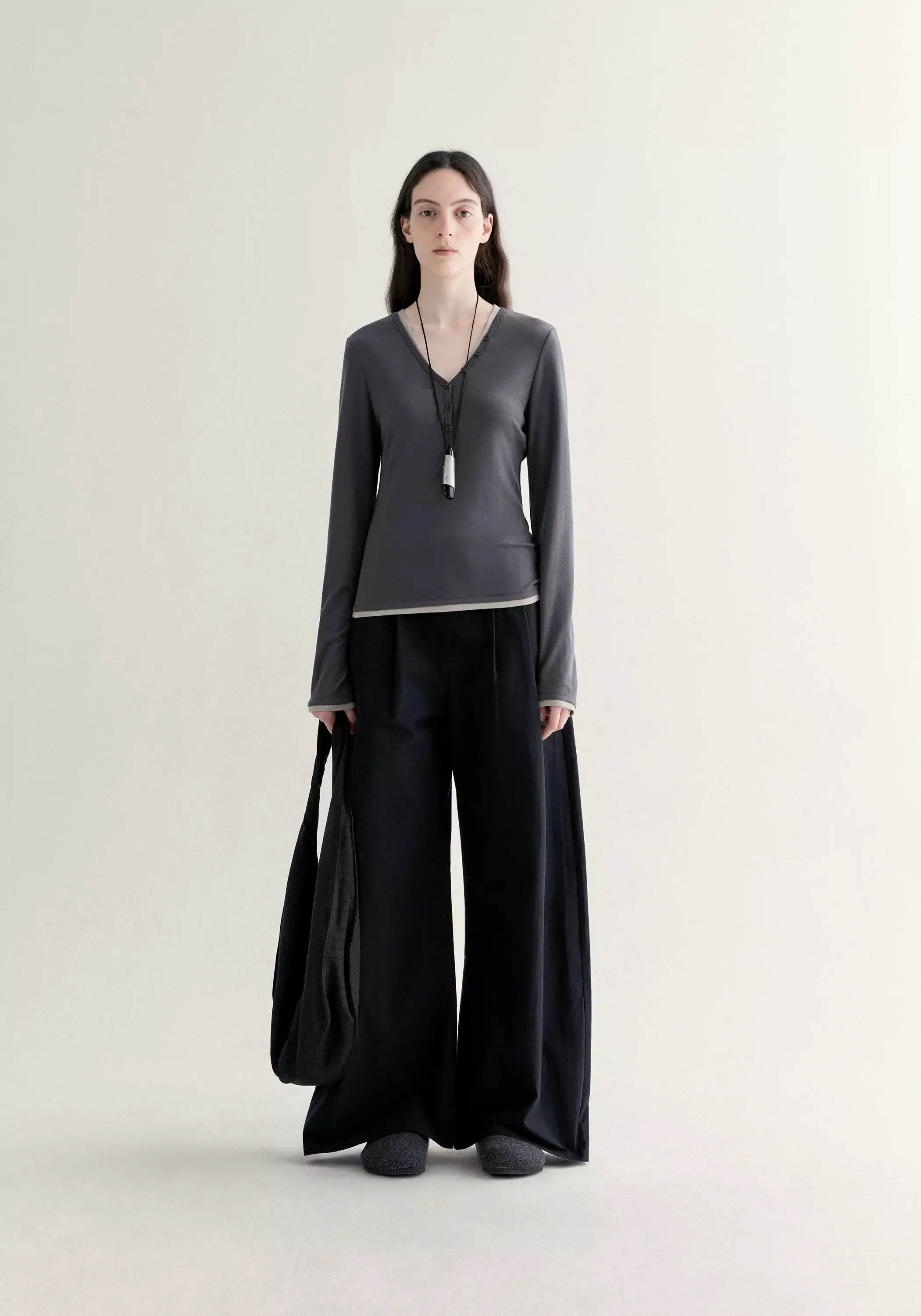 V-neck Buttoned Top - Image 2