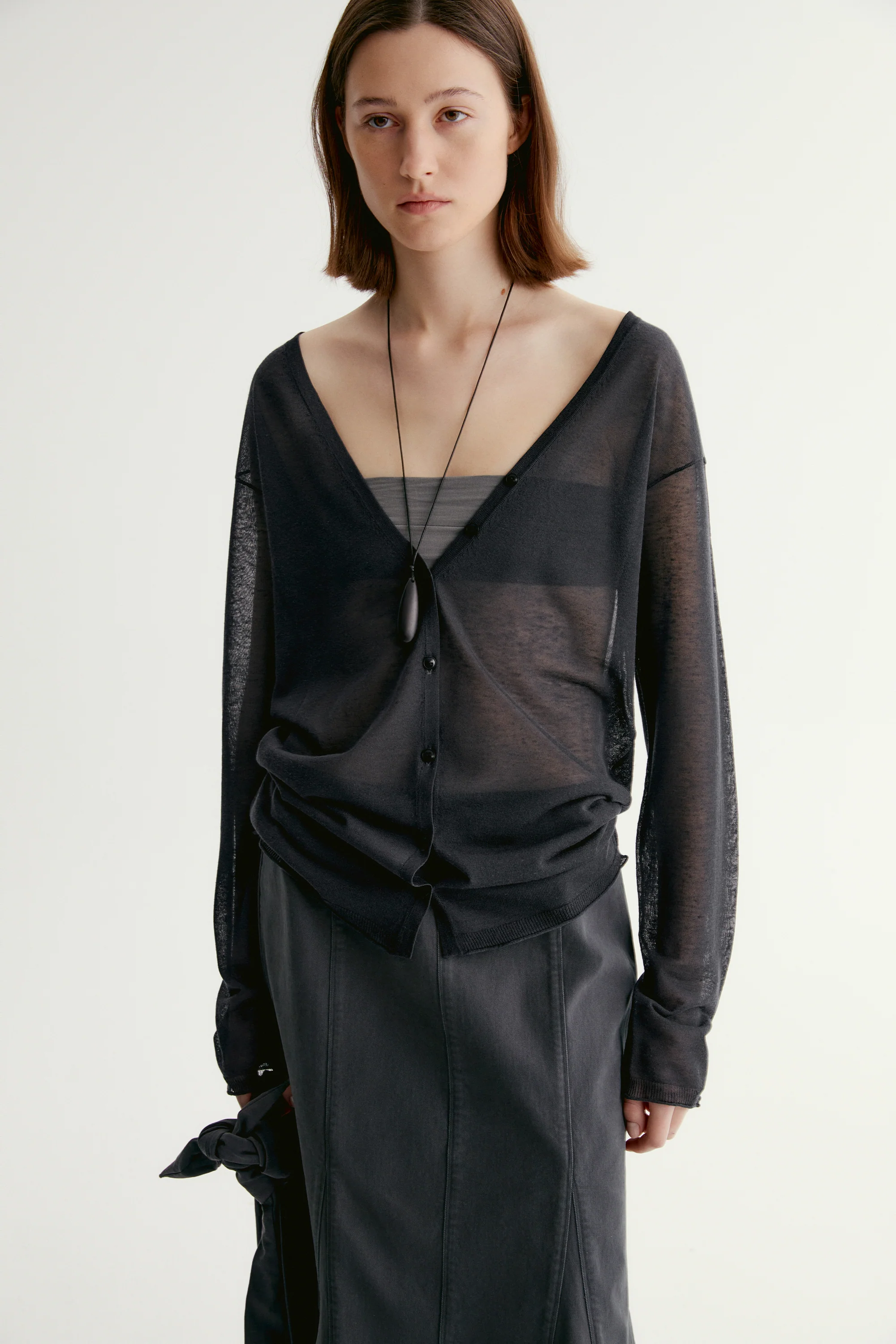 V-neck Knitted Cardigan - Image 10