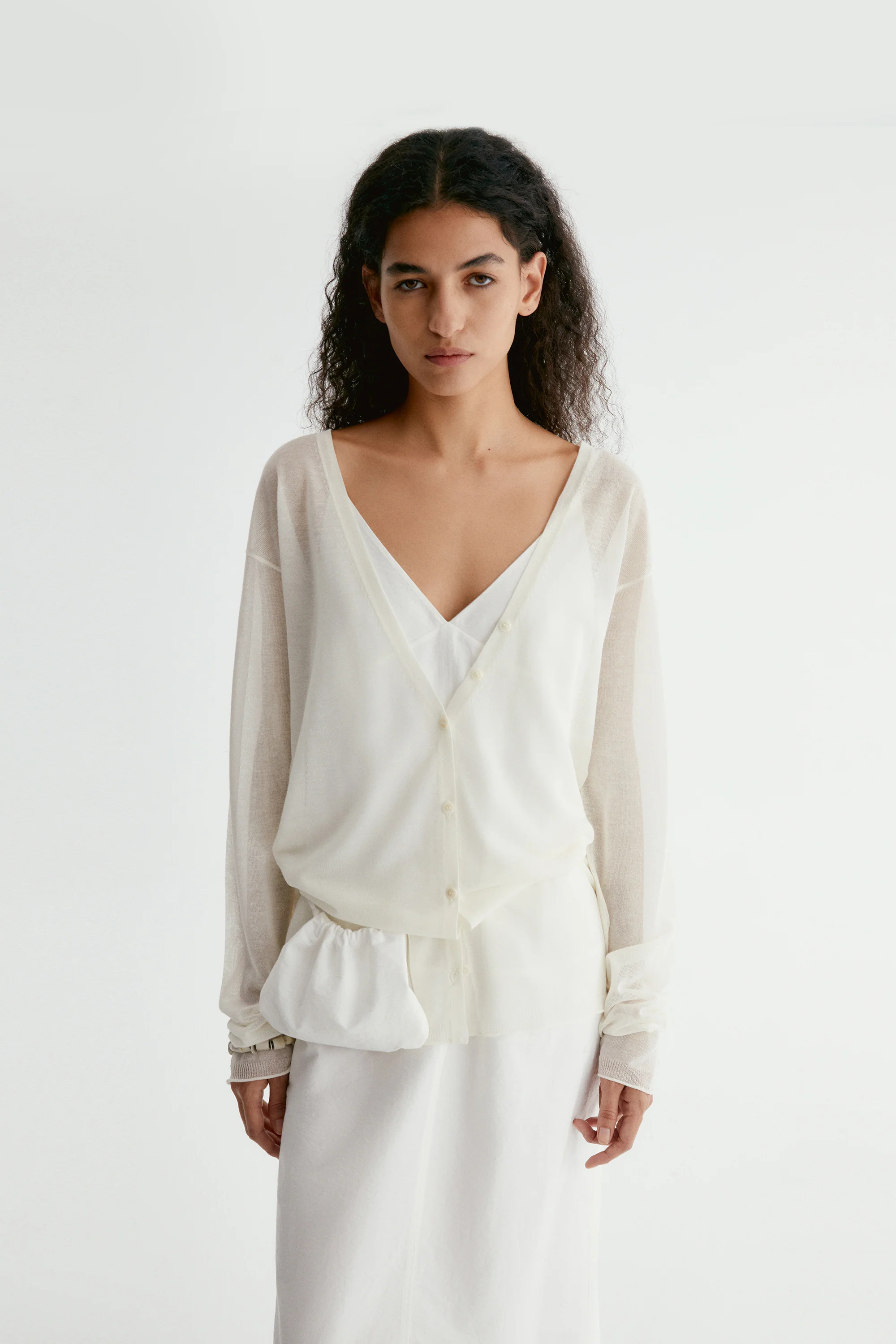 V-neck Knitted Cardigan - Image 2