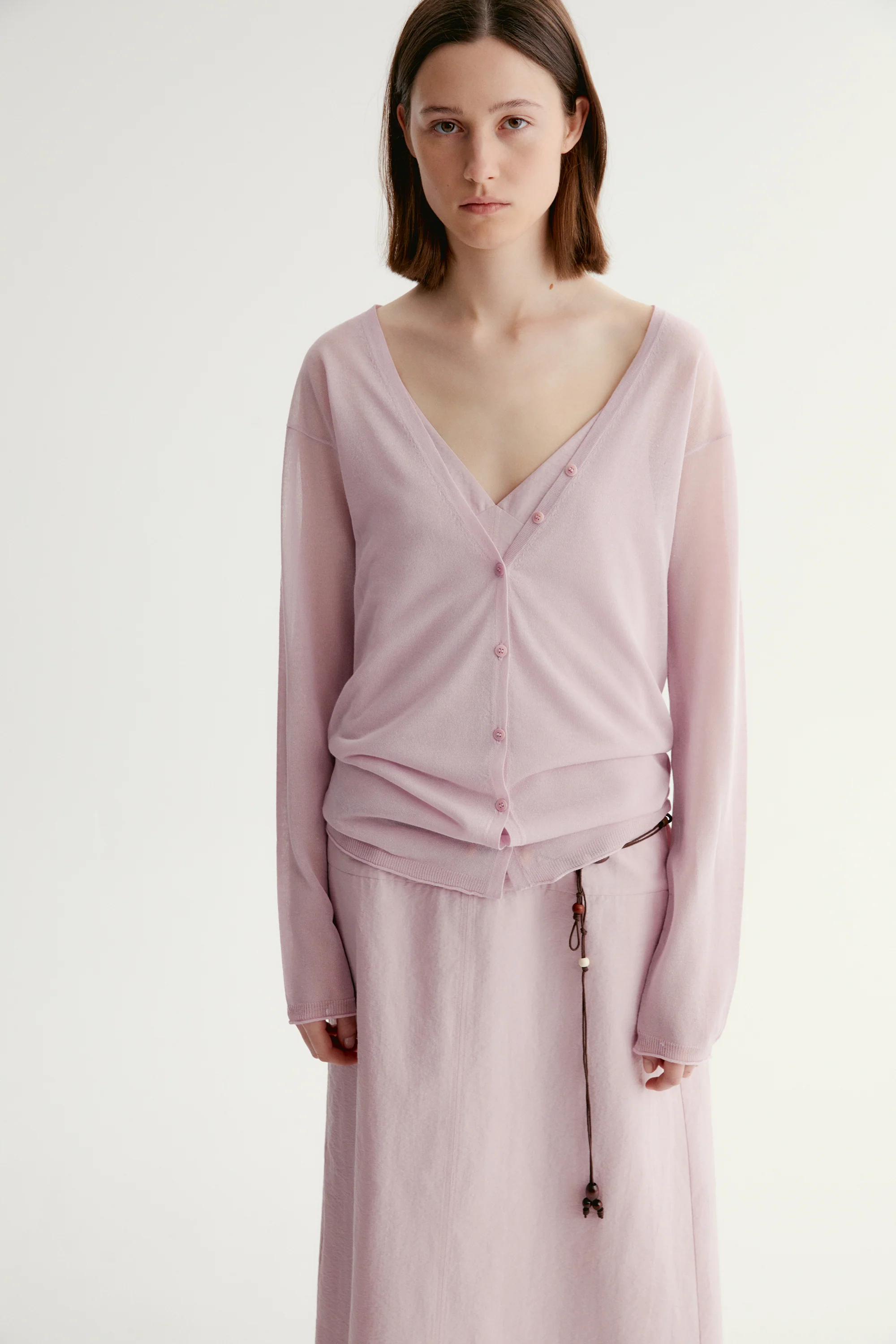 V-neck Knitted Cardigan - Image 21