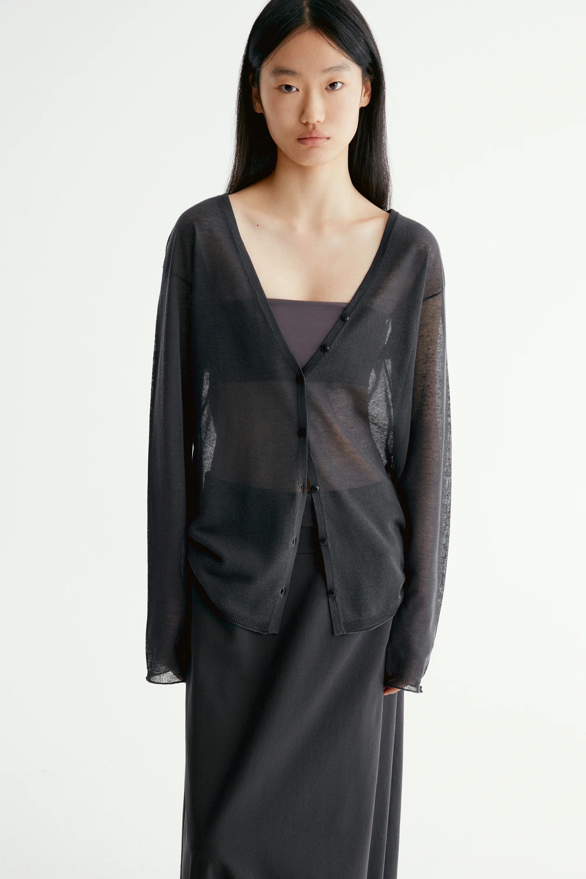 V-neck Knitted Cardigan - Image 9