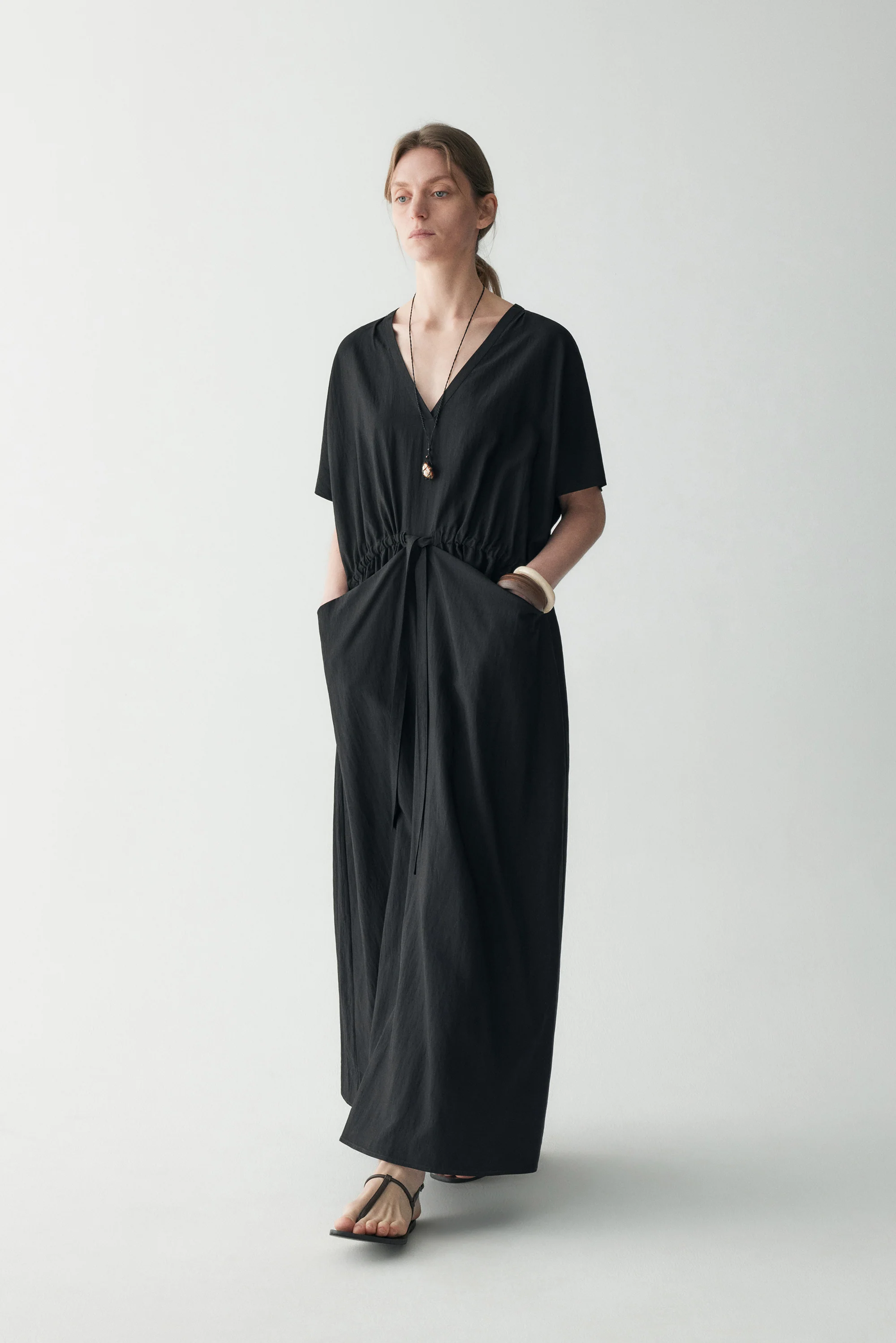 V-neck Pocket Dress - Image 2