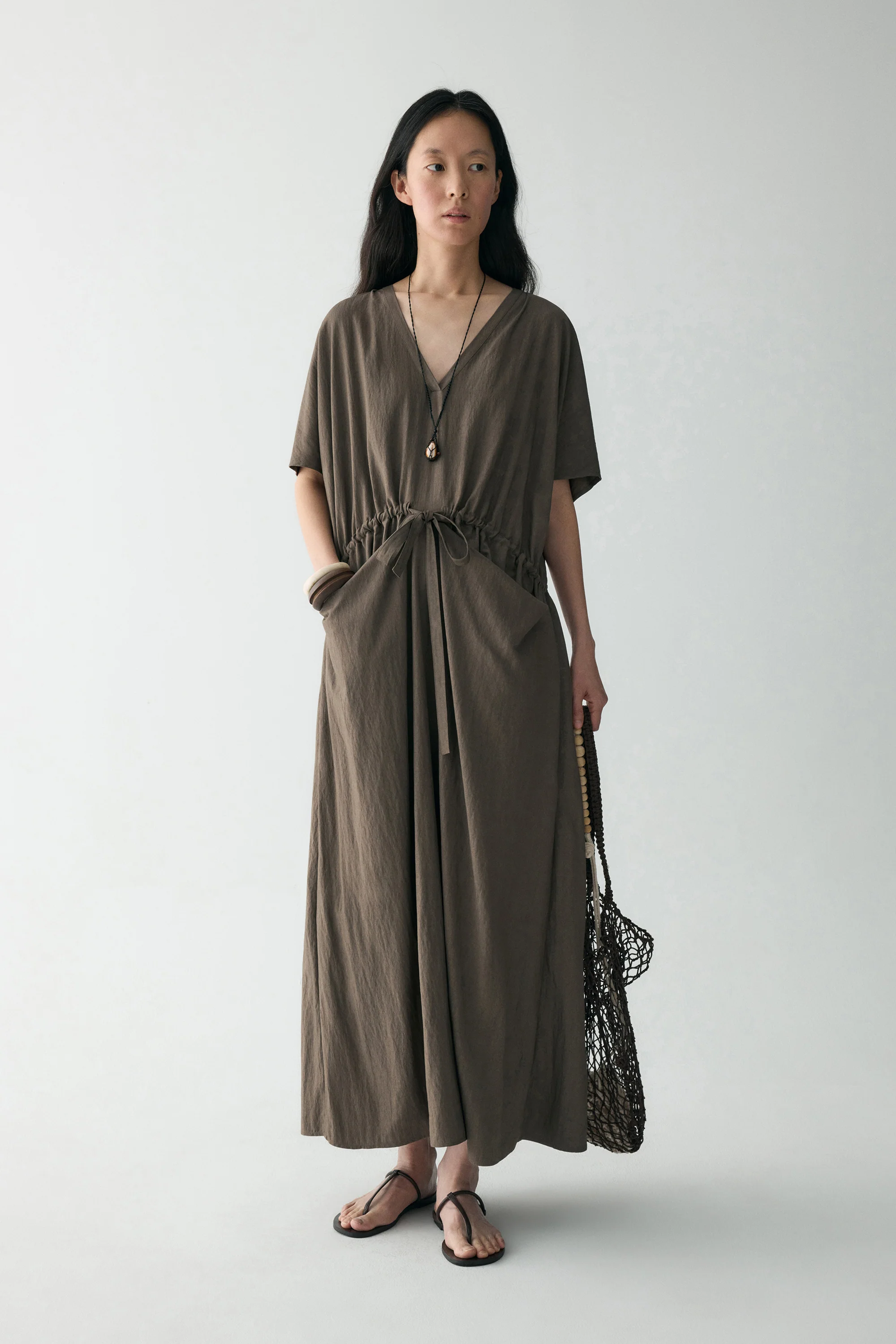 V-neck Pocket Dress - Image 3