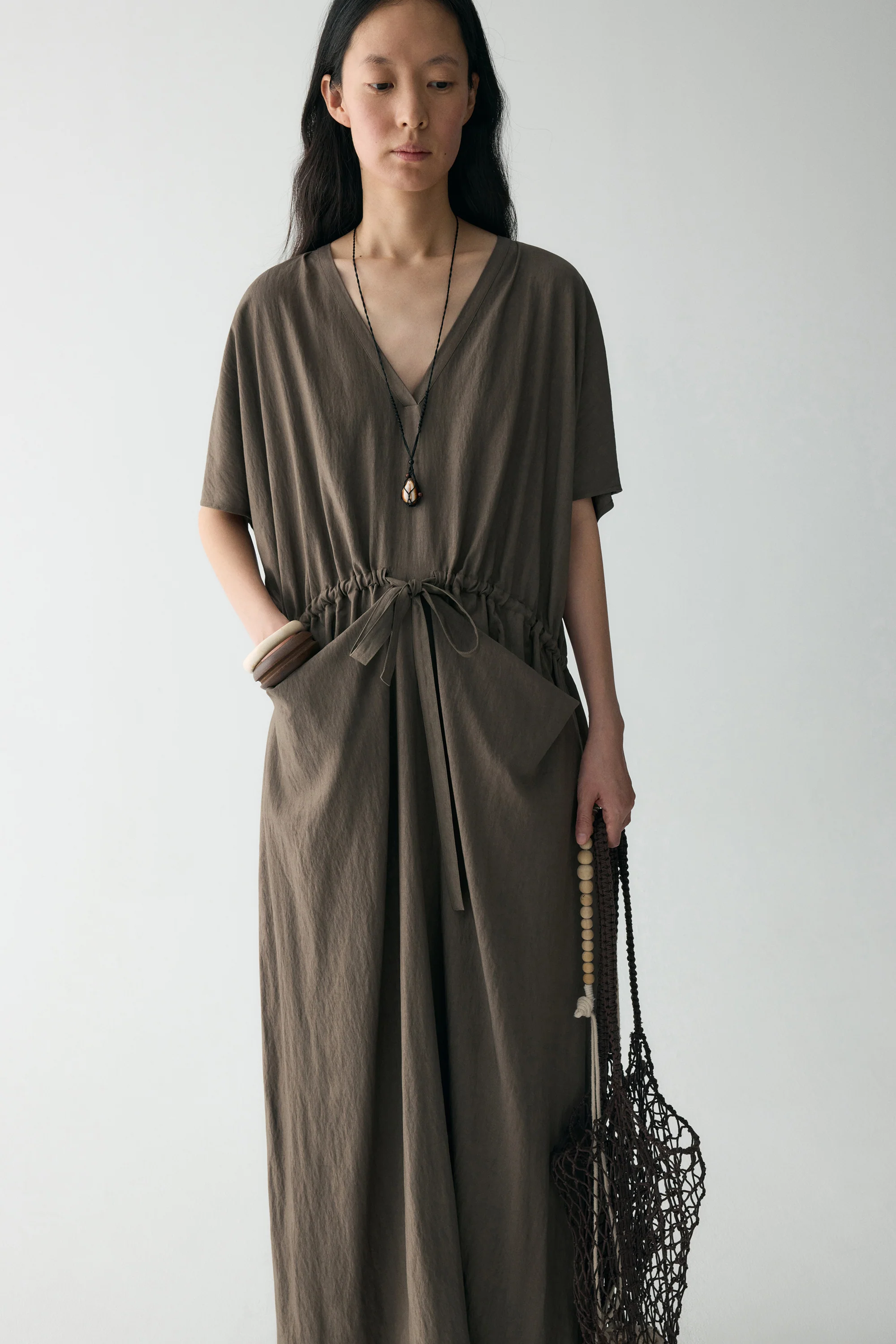 V-neck Pocket Dress - Image 7