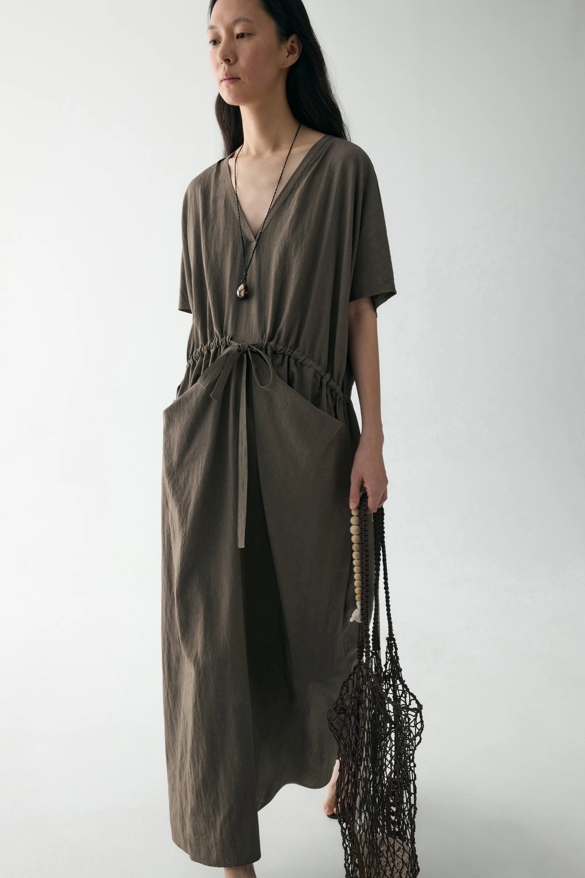 V-neck Pocket Dress - Image 8