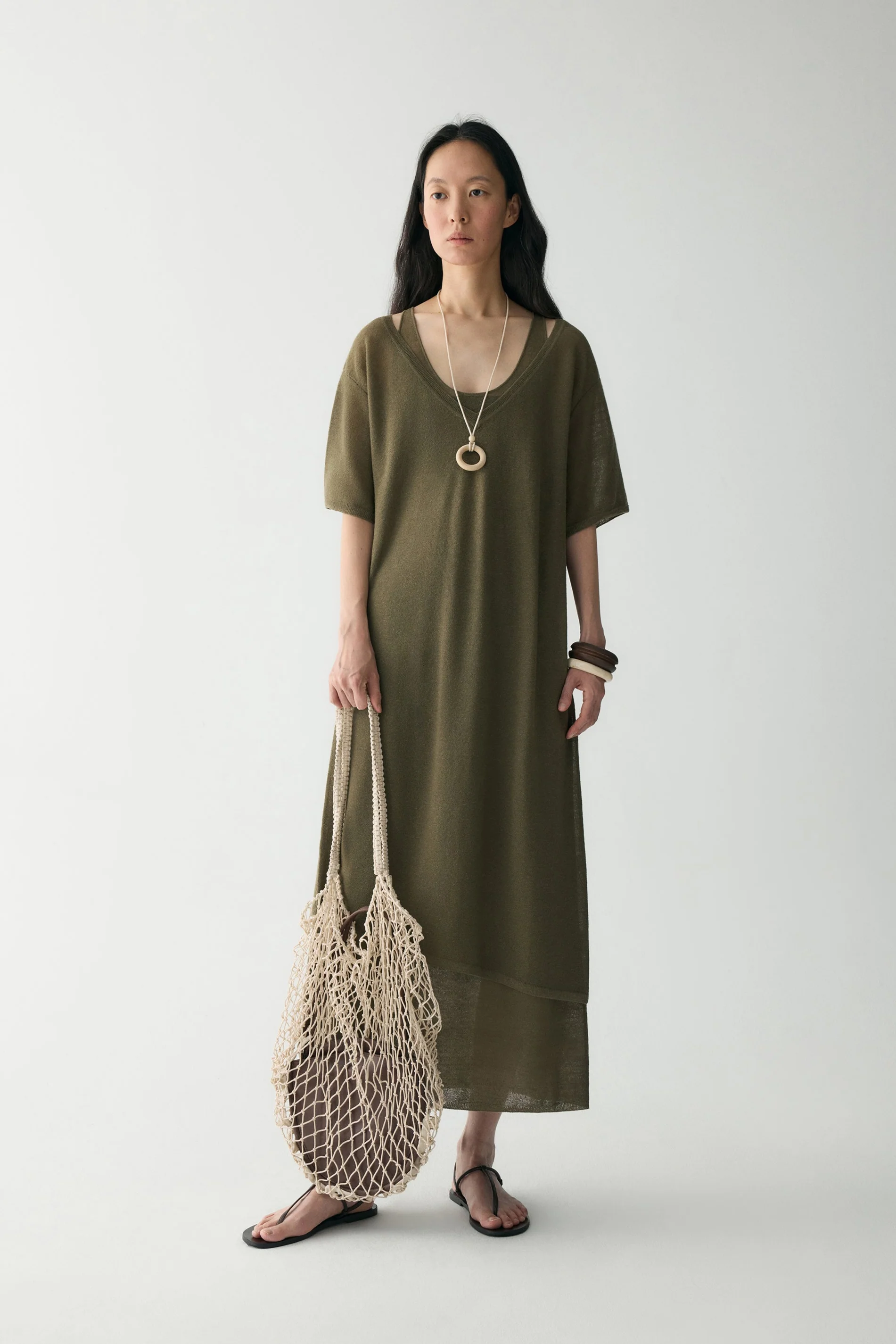 V-neck Smock Dress - Image 4