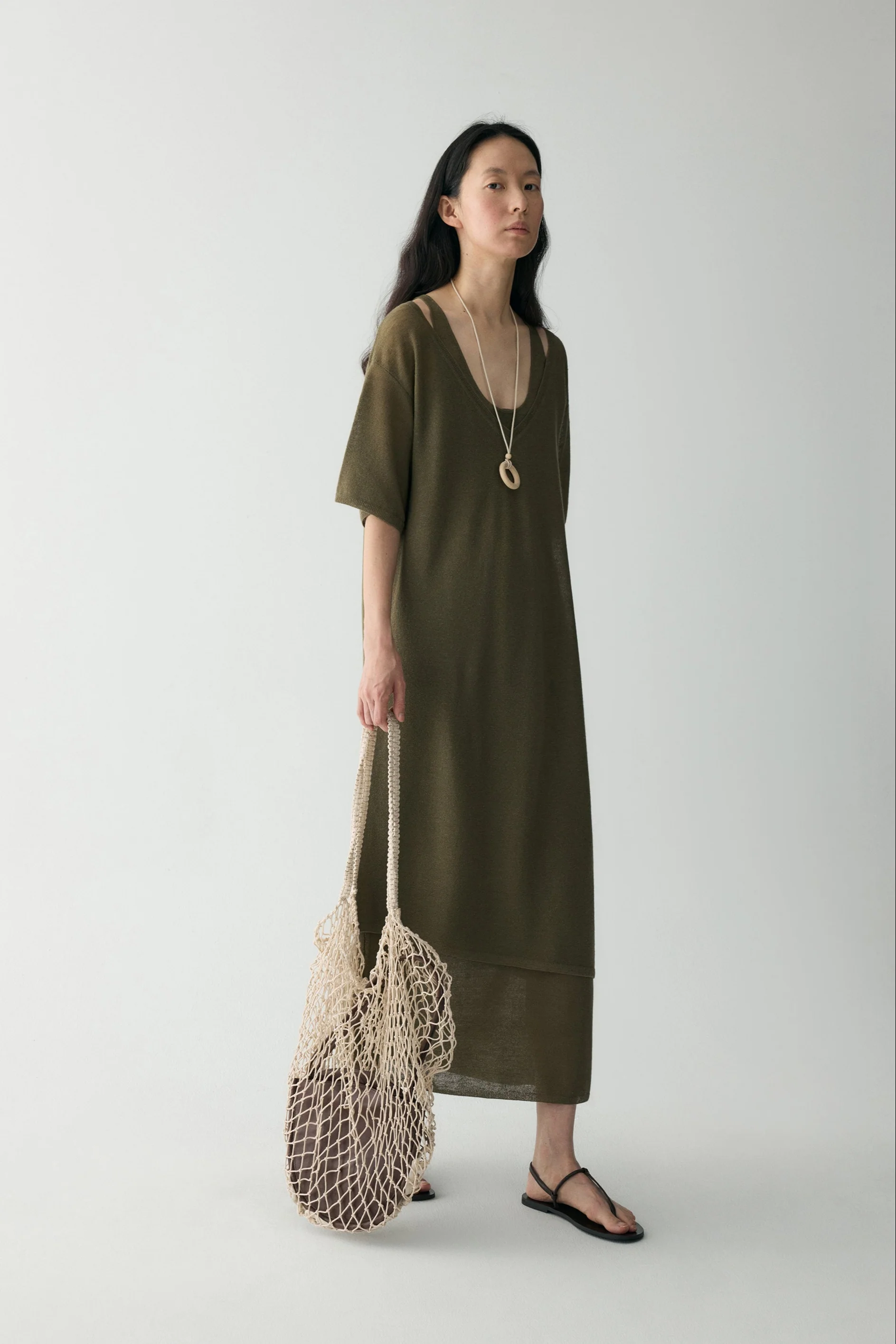 V-neck Smock Dress - Image 5