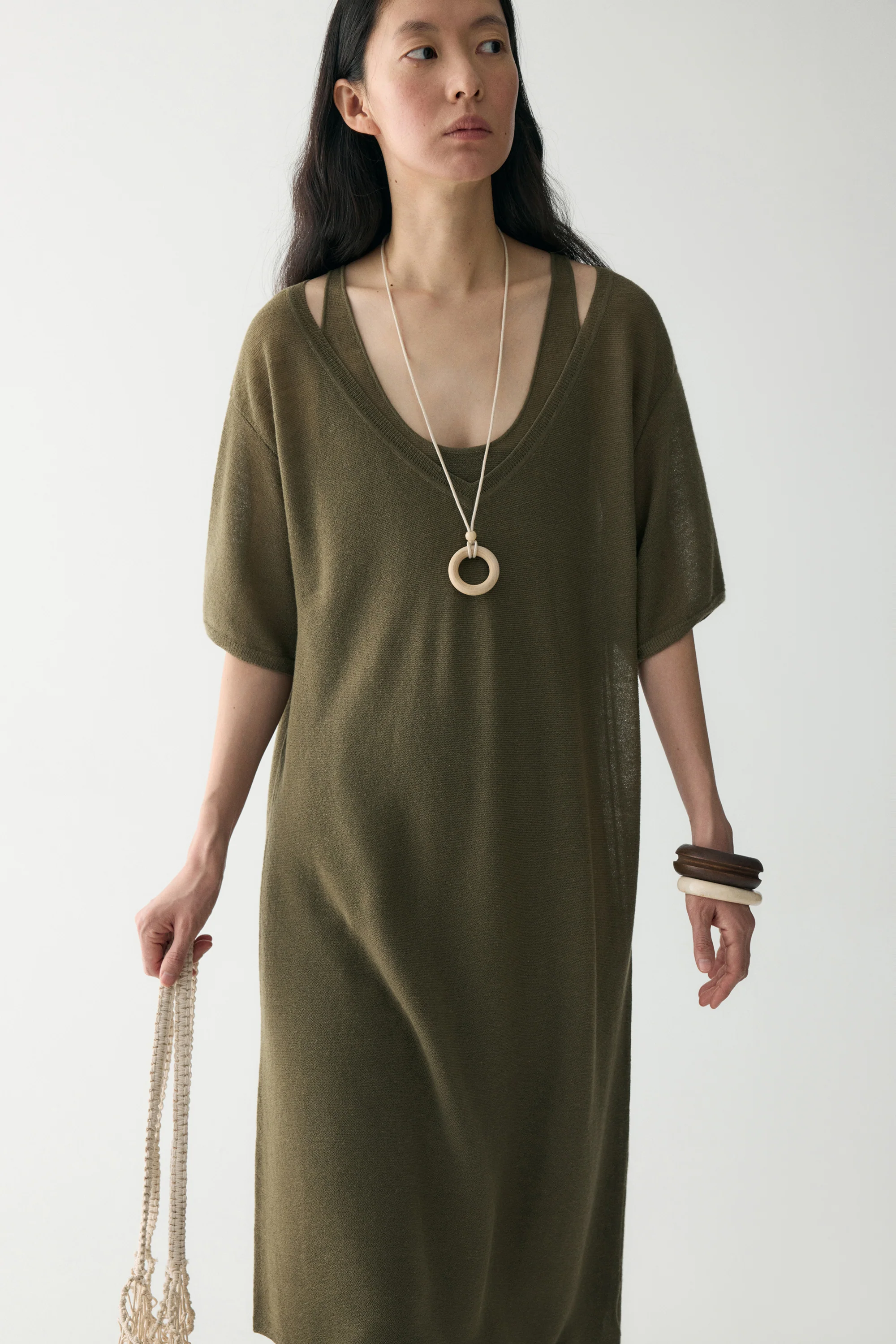 V-neck Smock Dress - Image 7