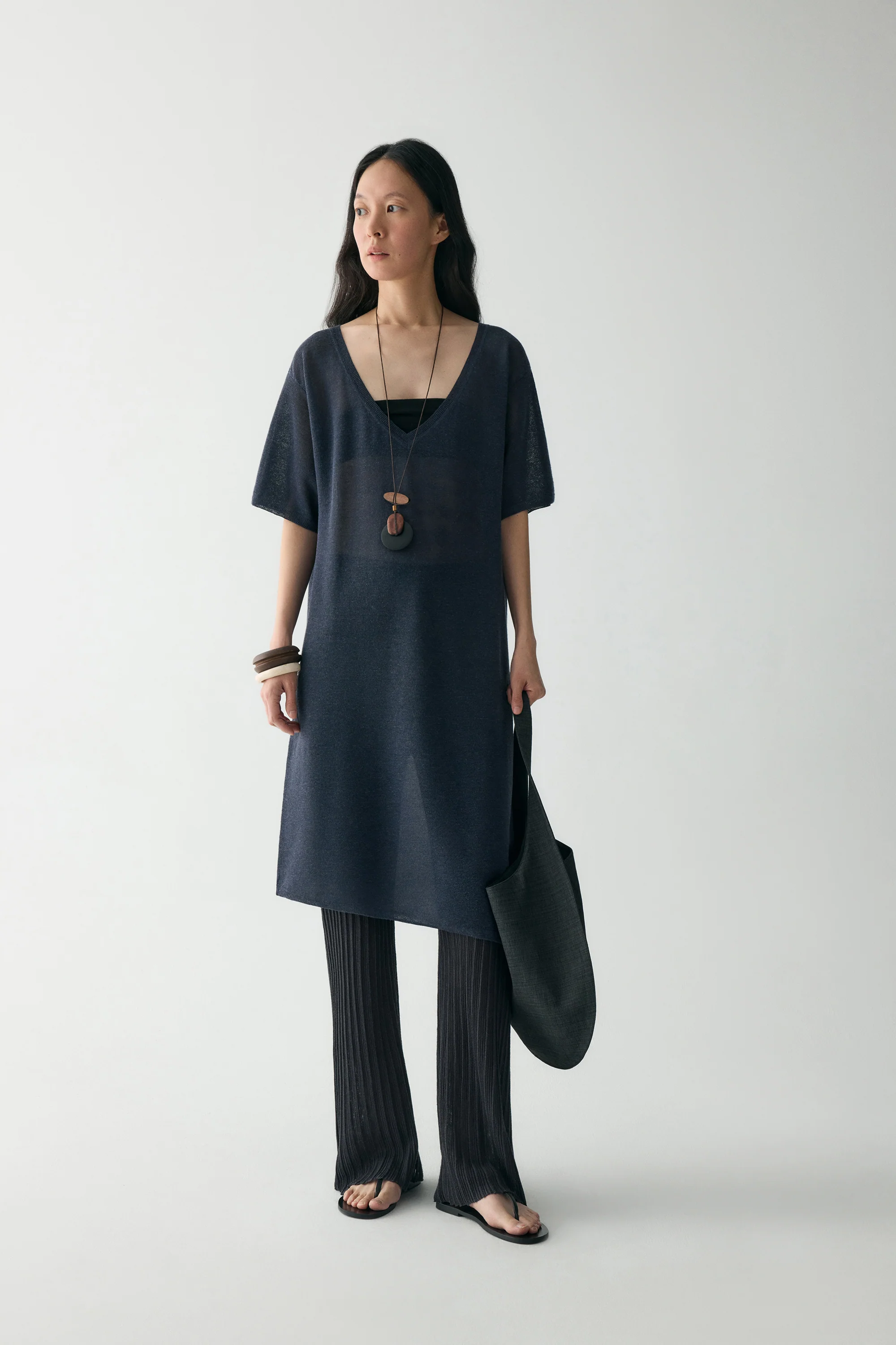 V-neck Smock Dress - Image 9