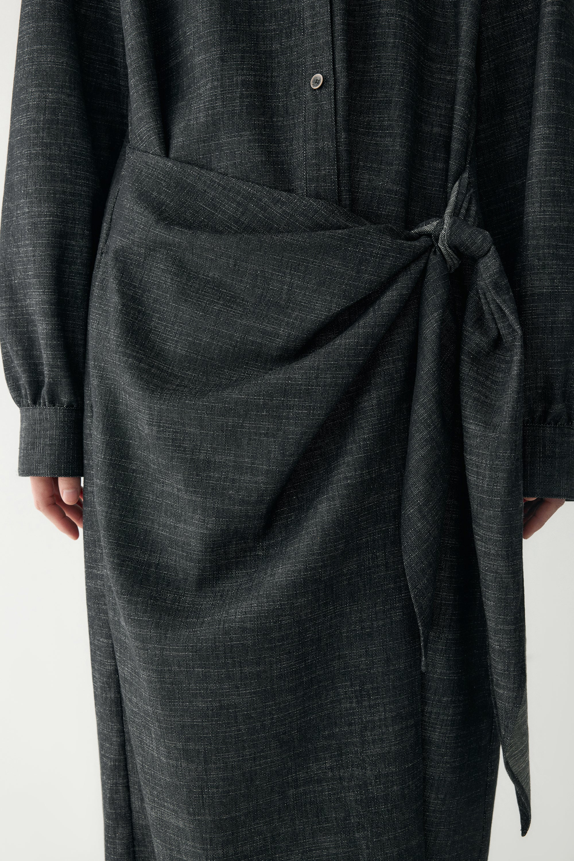 Waist-knot Shirt Dress - Image 12