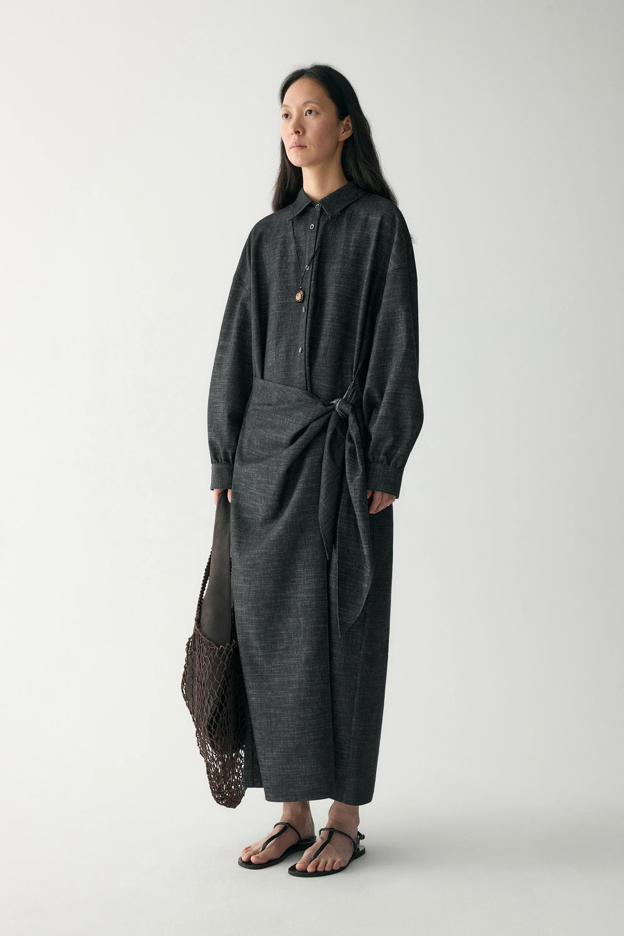 Waist-knot Shirt Dress - Image 3
