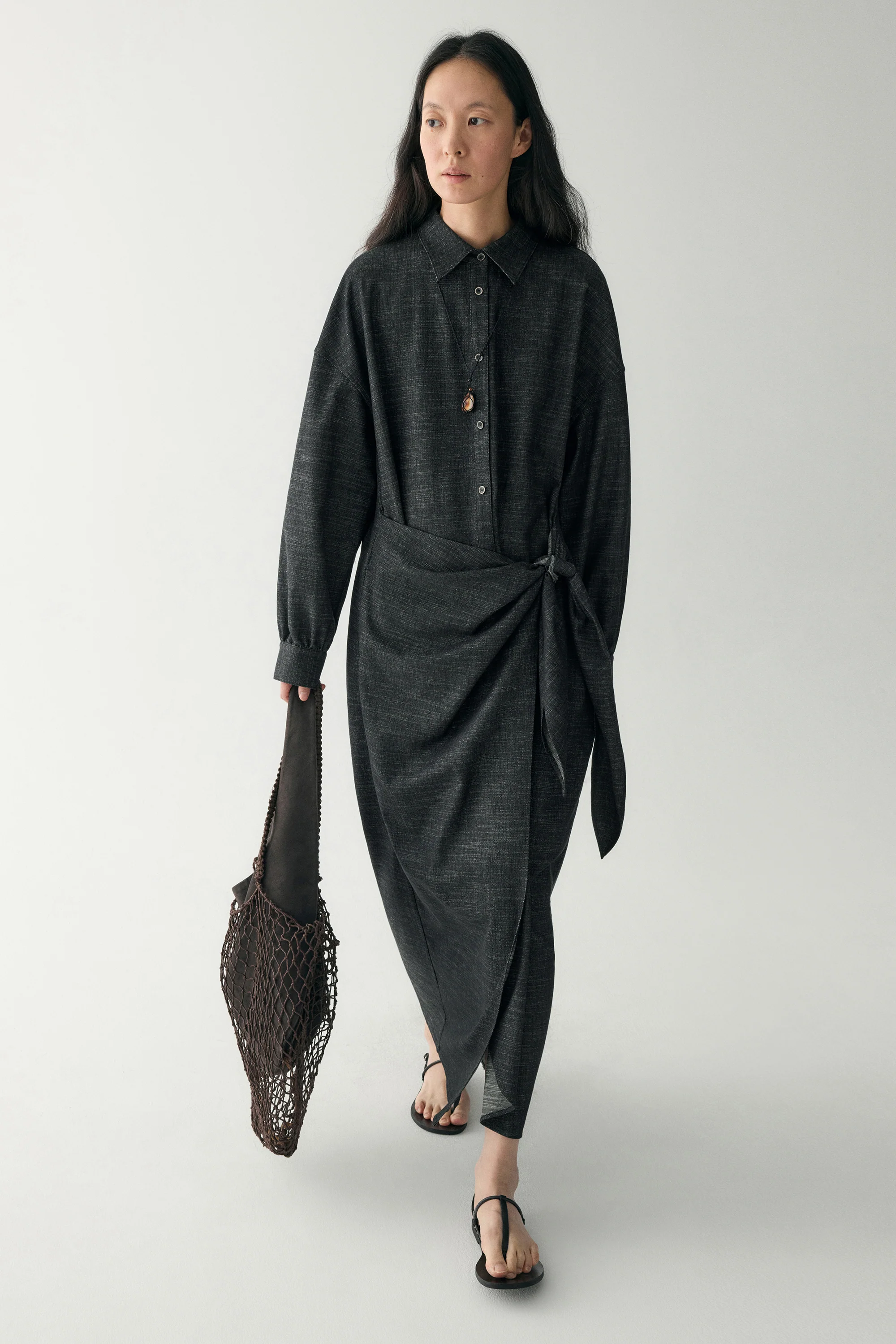 Waist-knot Shirt Dress - Image 6