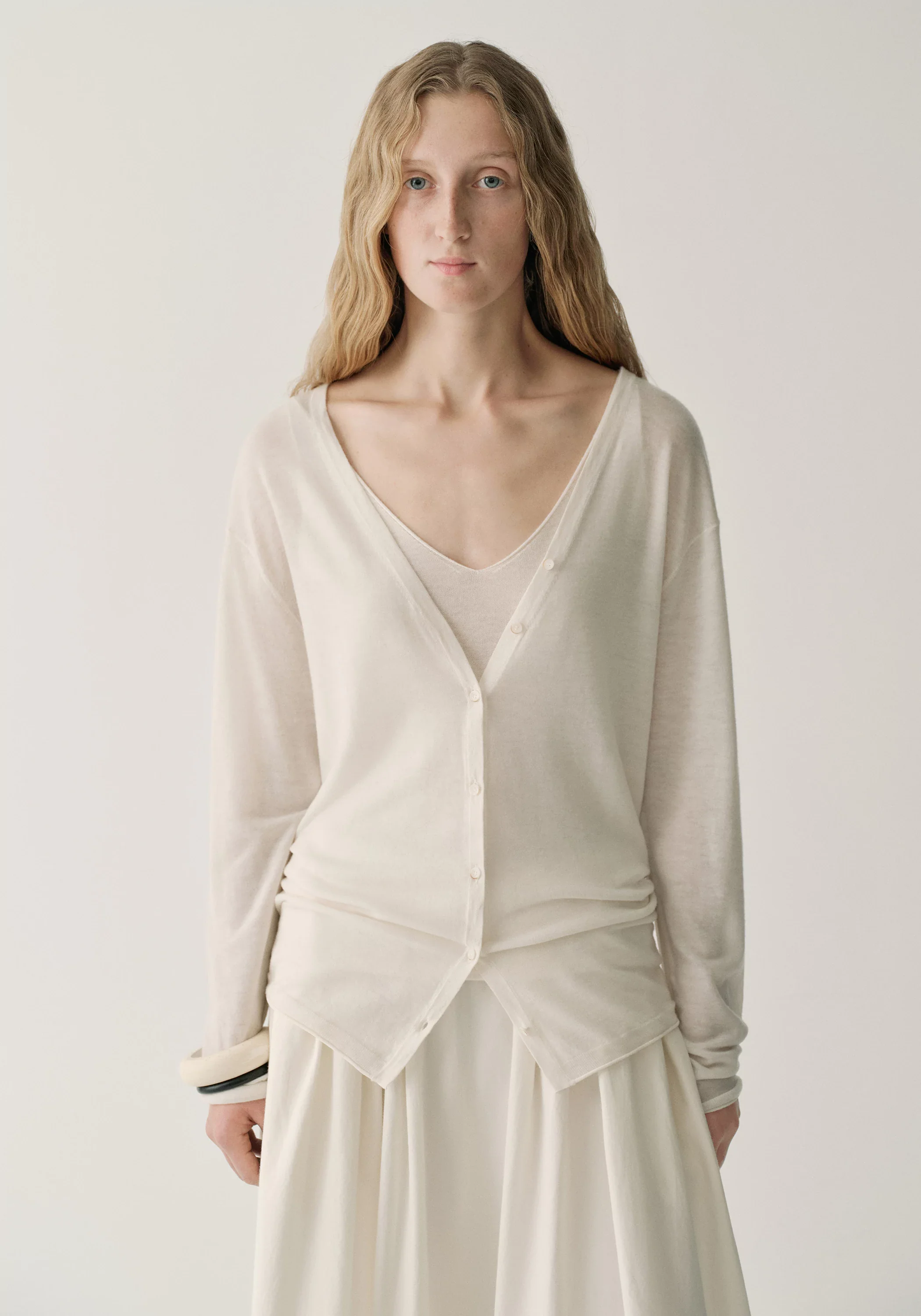 Water-soluble Wool Cardigan