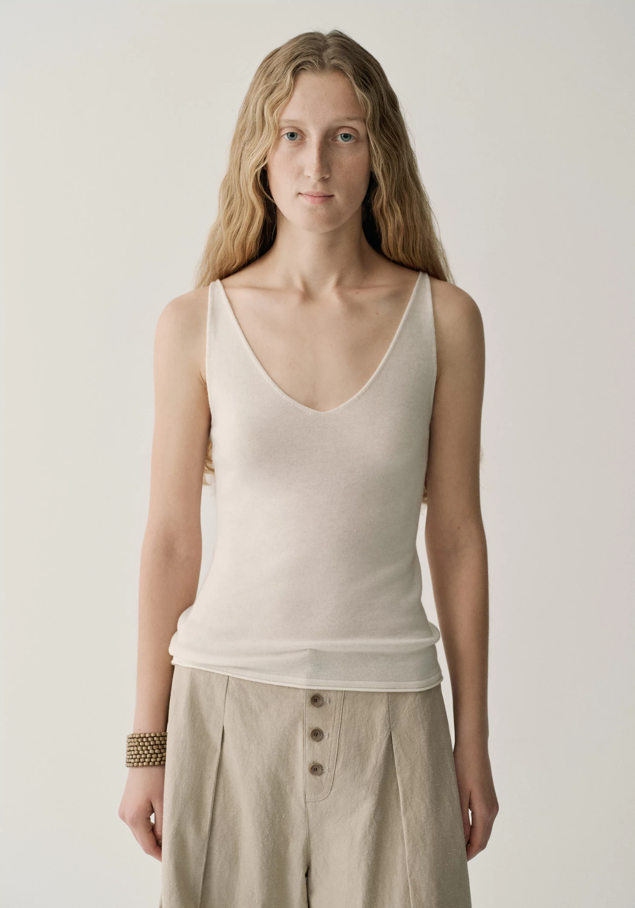Water-soluble Wool Tank Top