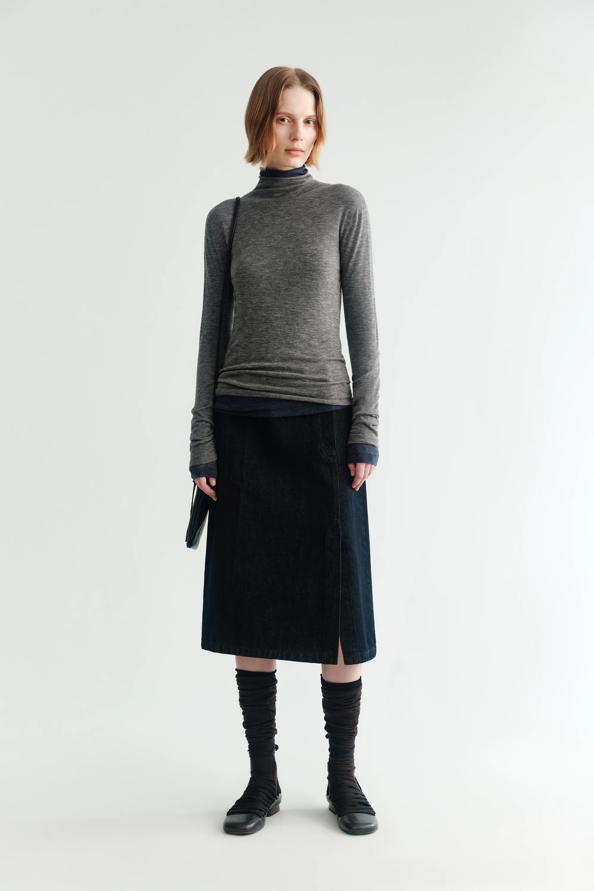 Water-soluble Wool Turtle-neck Sweater - Image 11