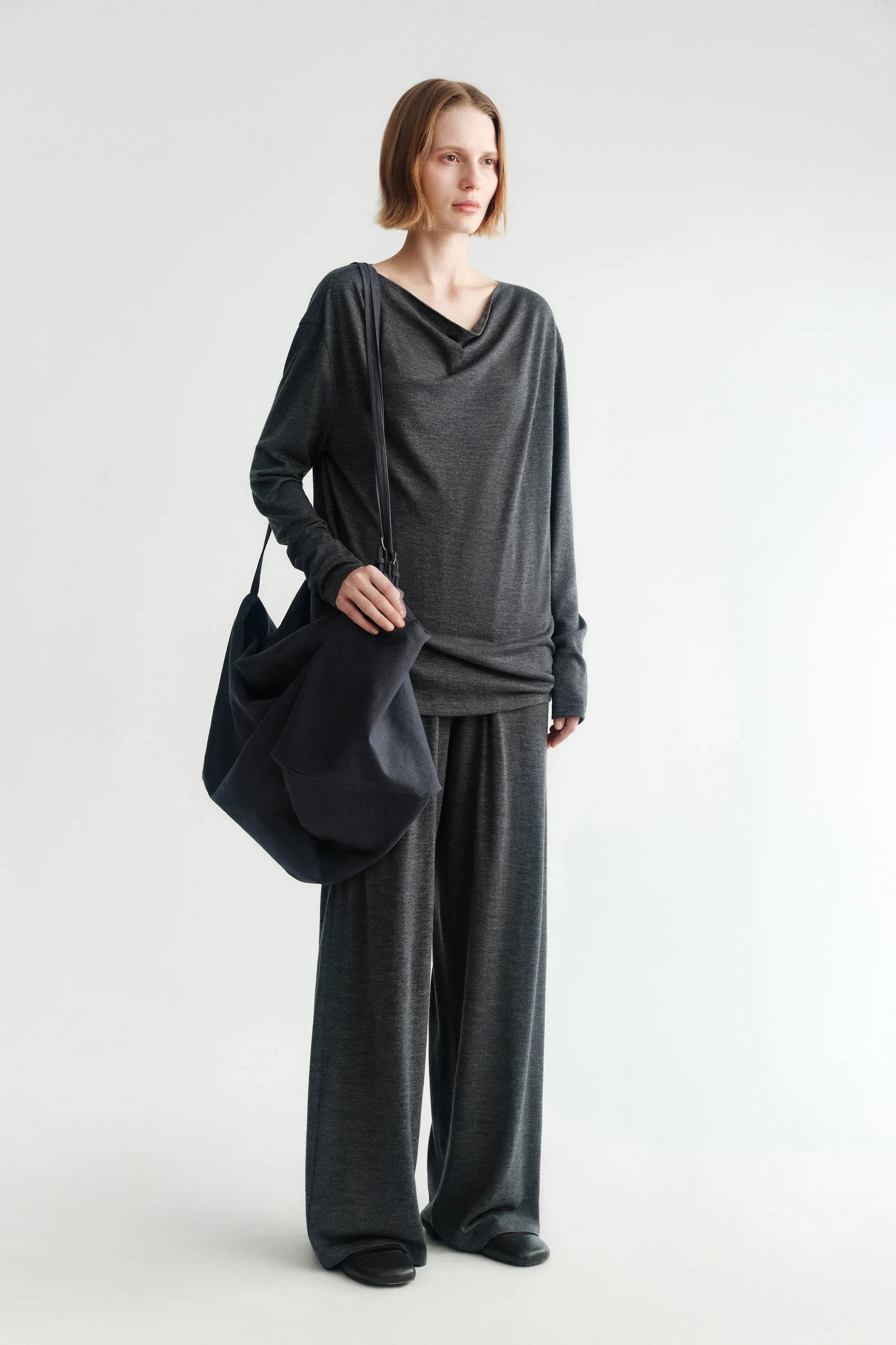 Wool Cowl Neck Top - Image 10