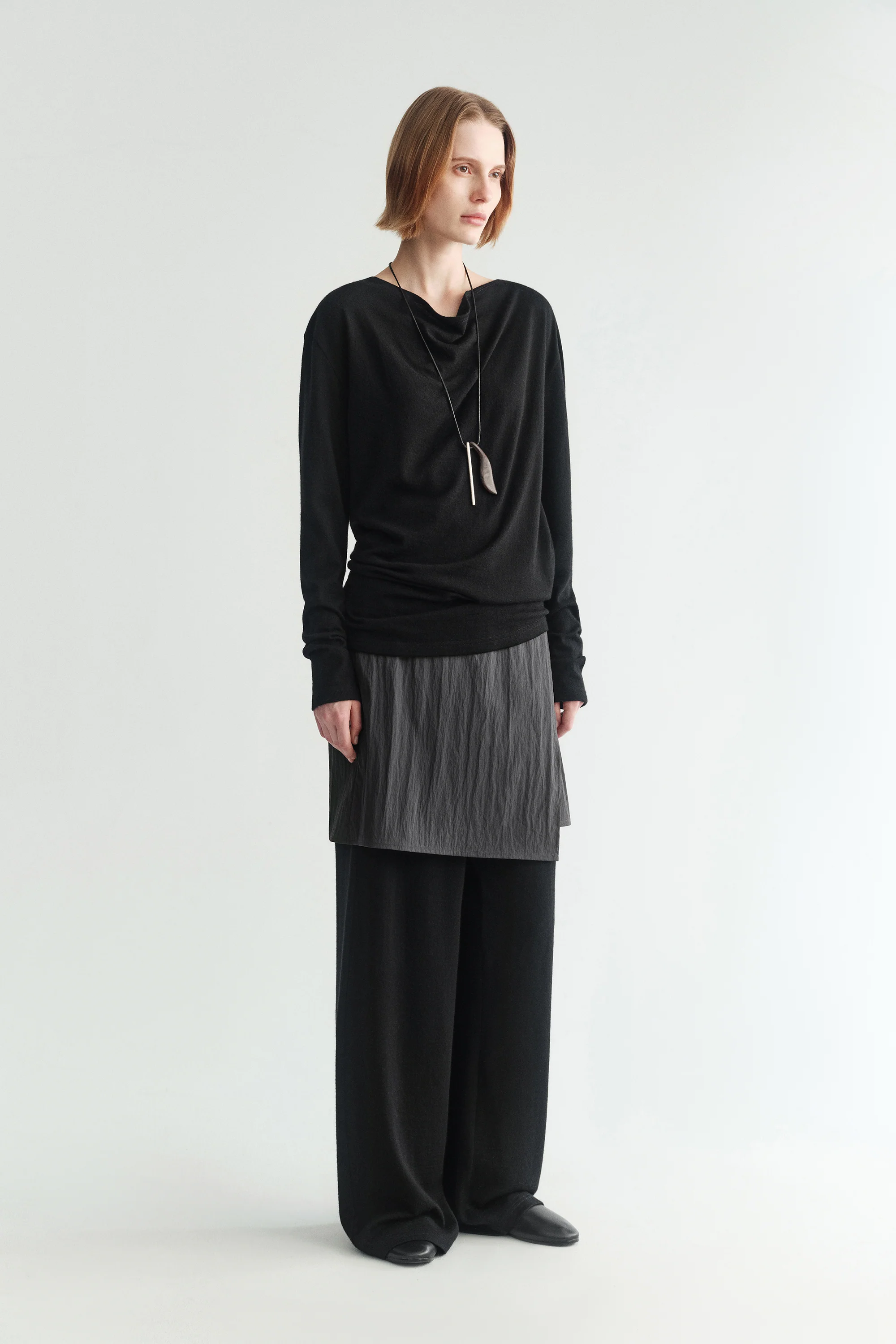 Wool Cowl Neck Top - Image 5