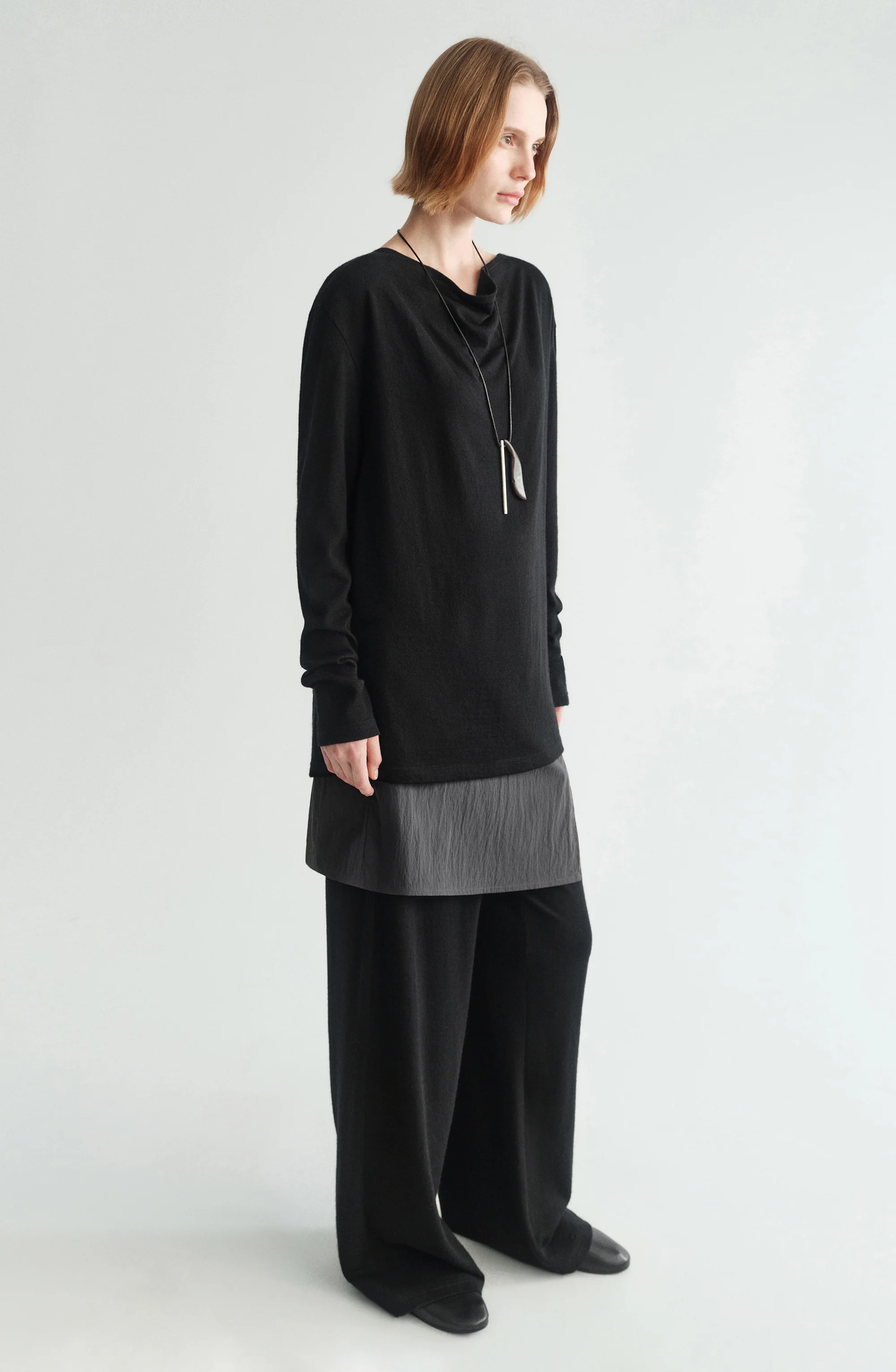 Wool Cowl Neck Top - Image 6