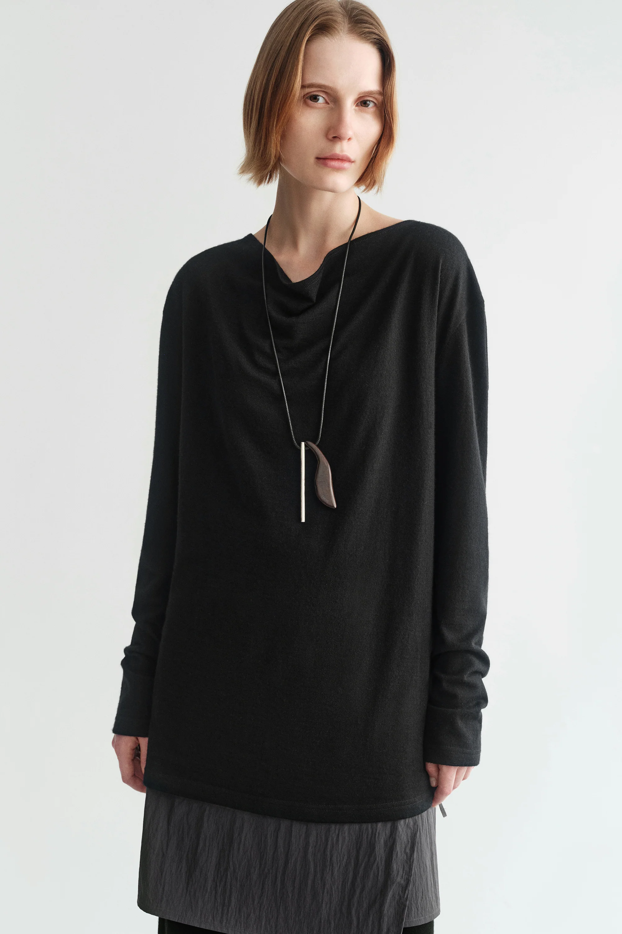 Wool Cowl Neck Top - Image 7
