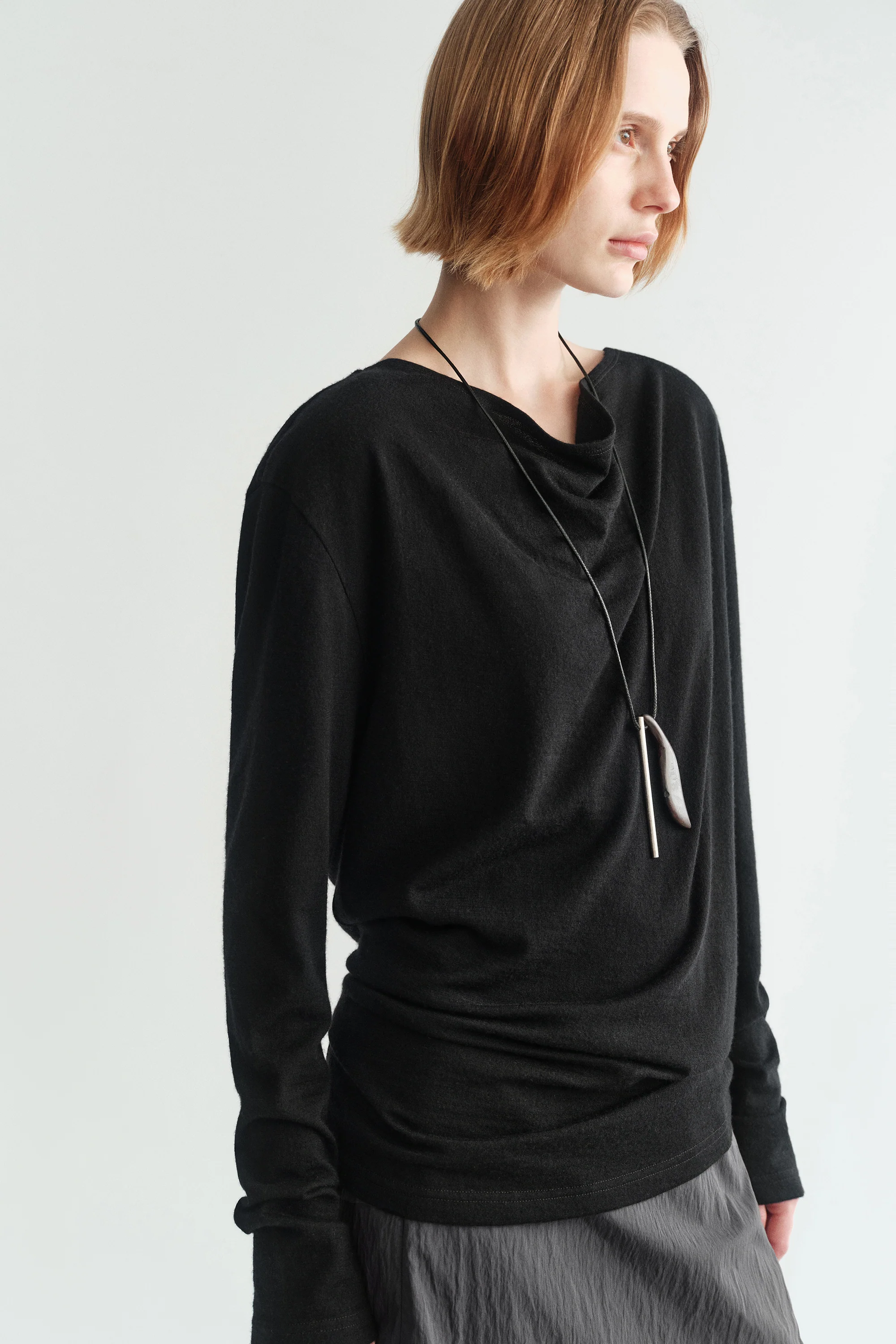 Wool Cowl Neck Top - Image 8