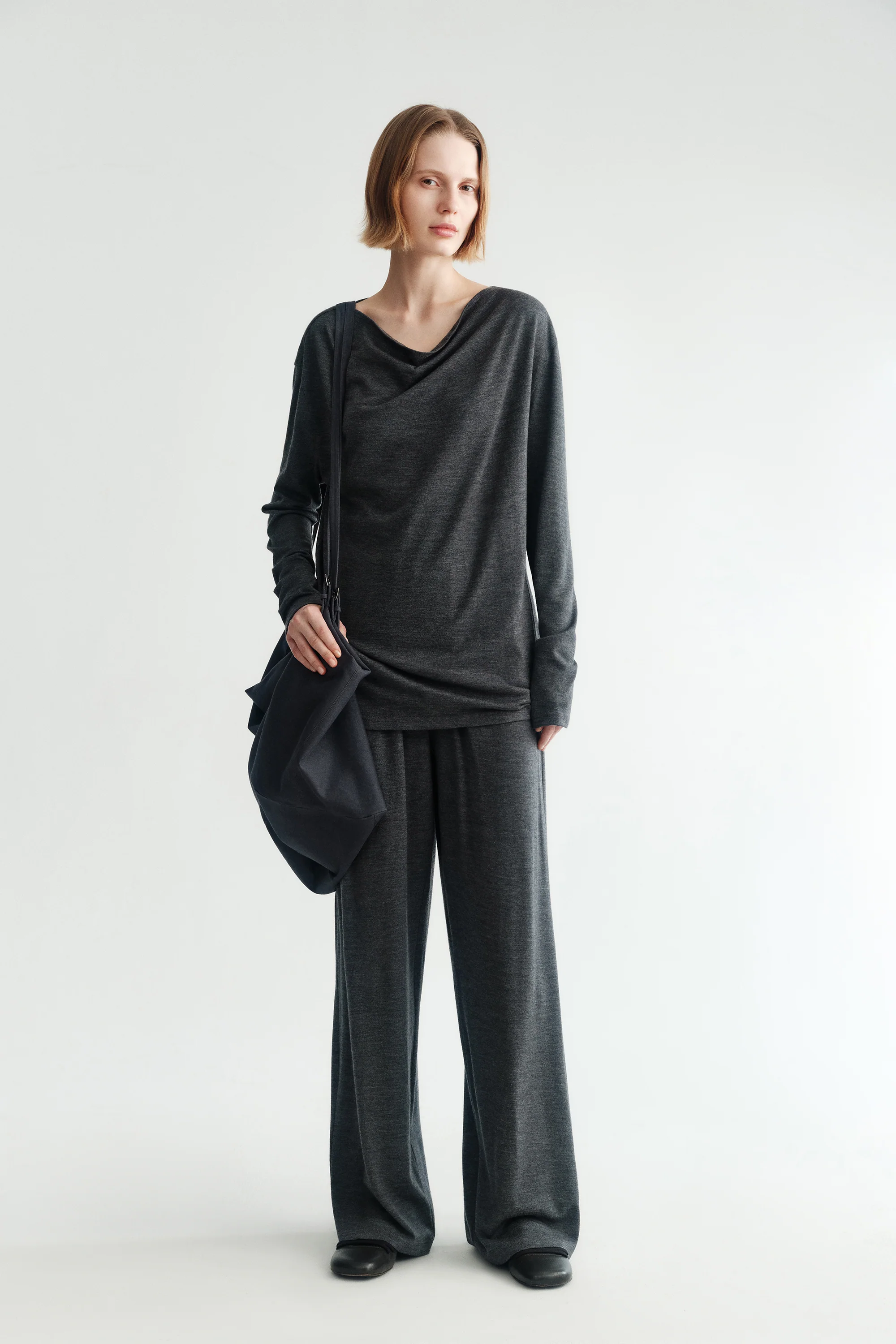Wool Cowl Neck Top - Image 9