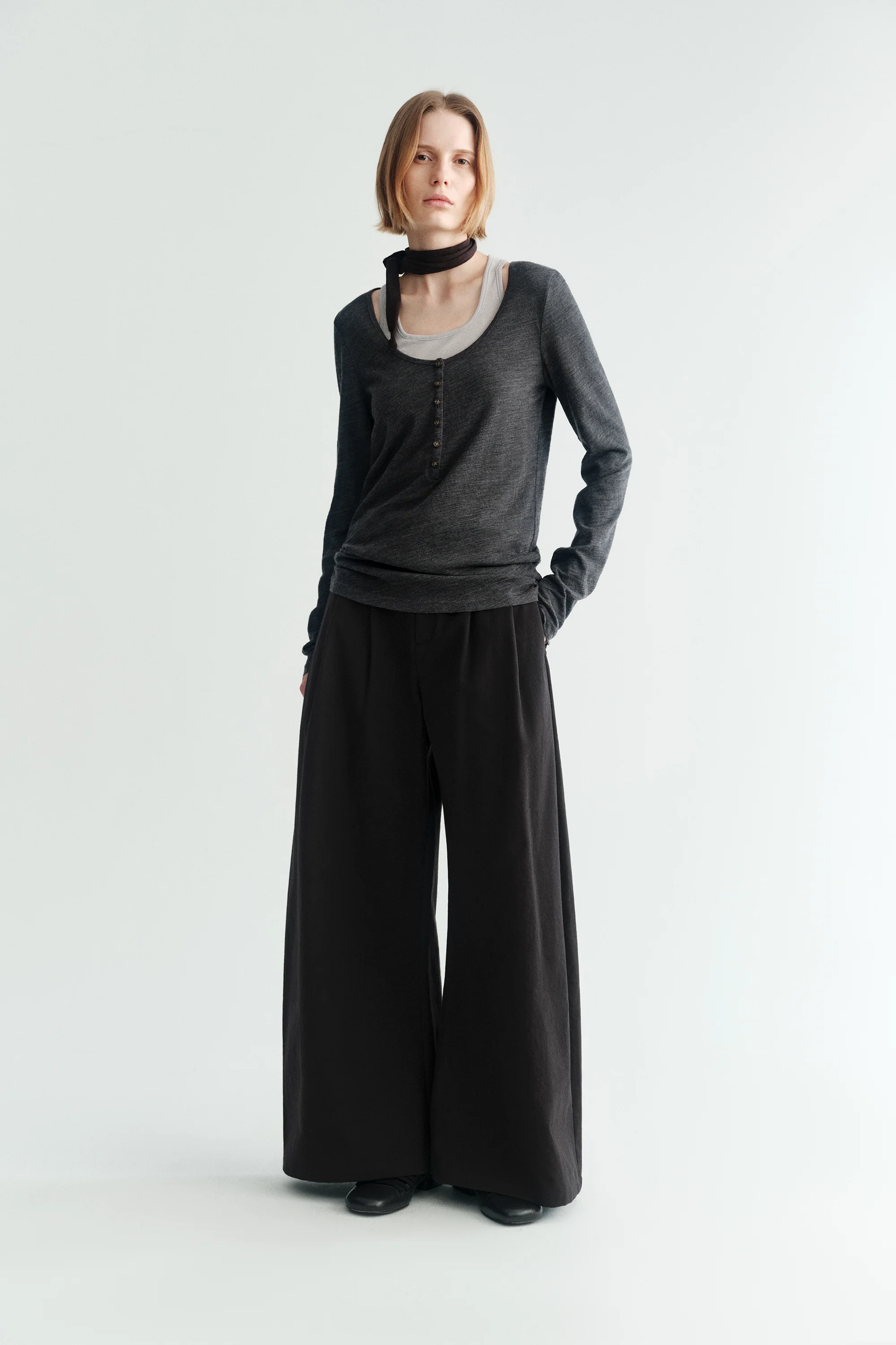 Wool Henley Collar Shirt - Image 10