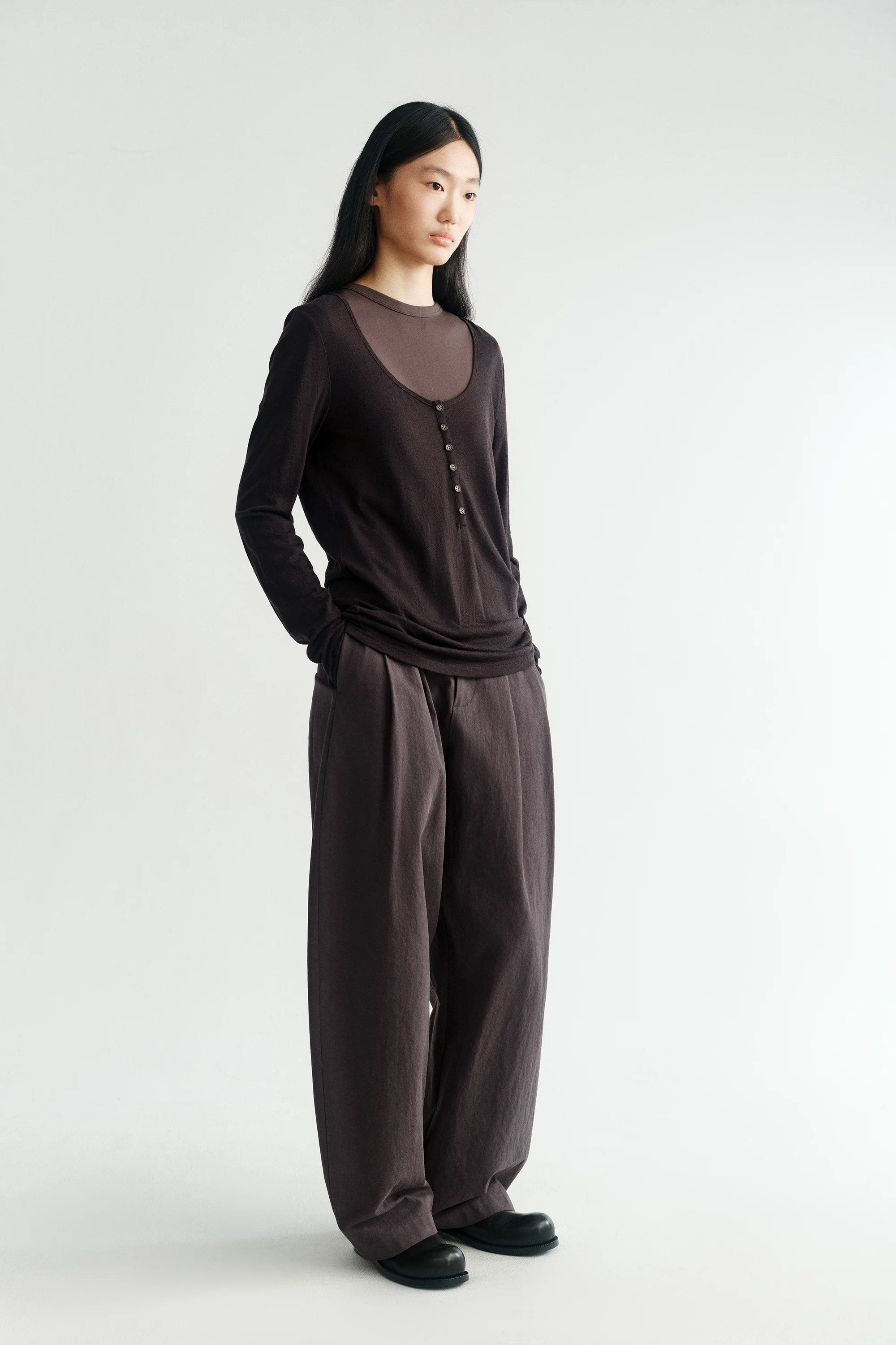 Wool Henley Collar Shirt - Image 14