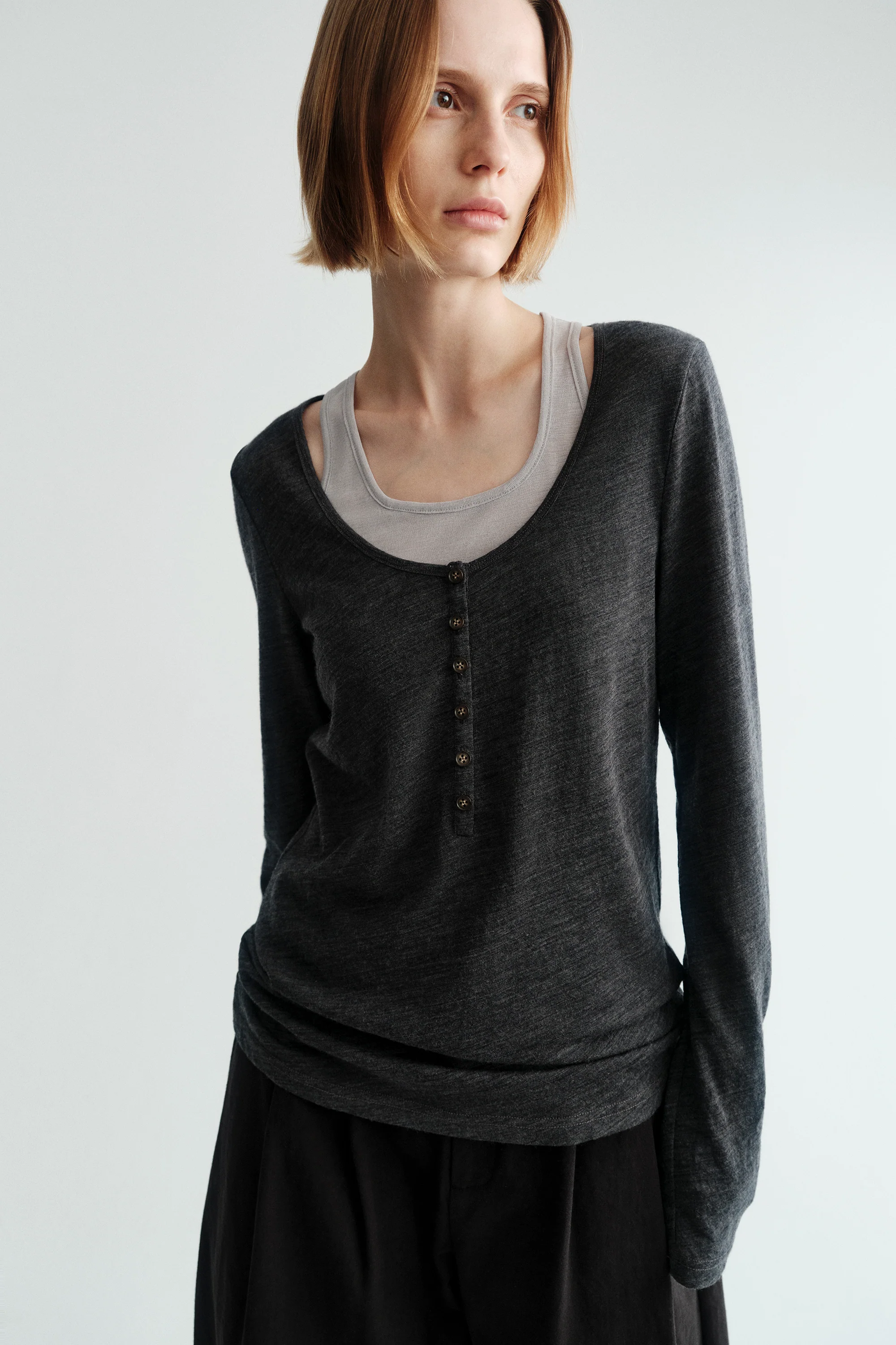 Wool Henley Collar Shirt - Image 16