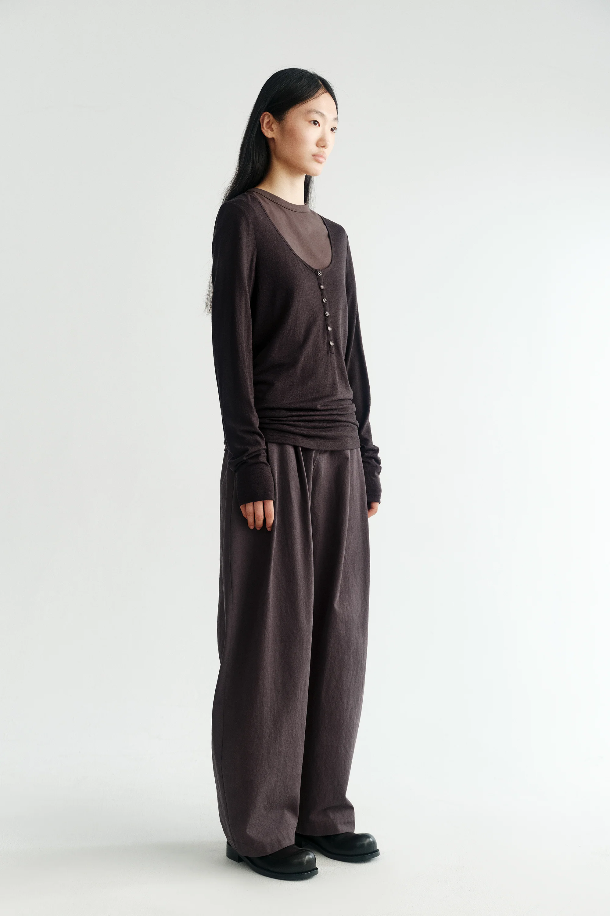 Wool Henley Collar Shirt - Image 17