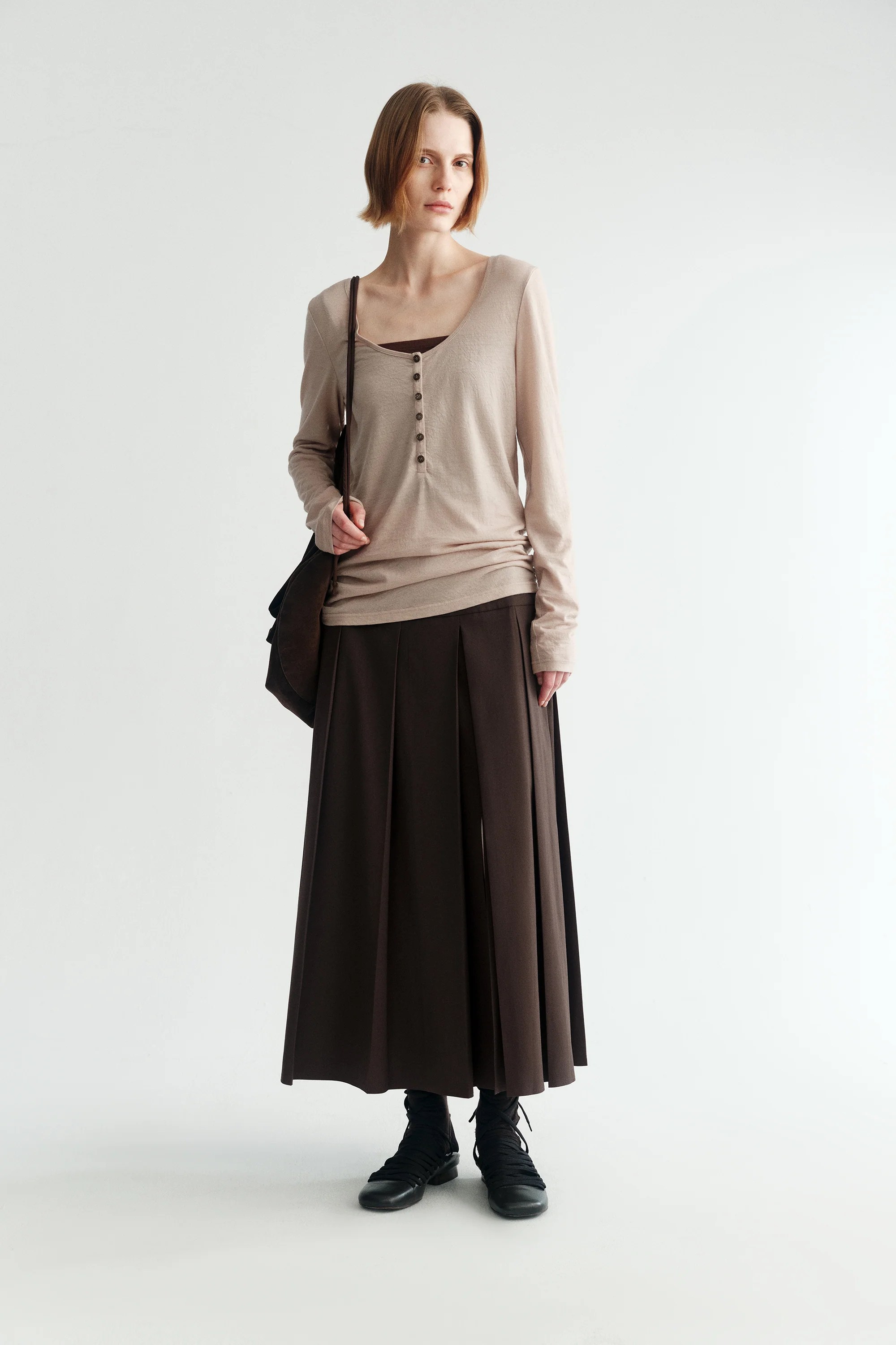 Wool Henley Collar Shirt - Image 4