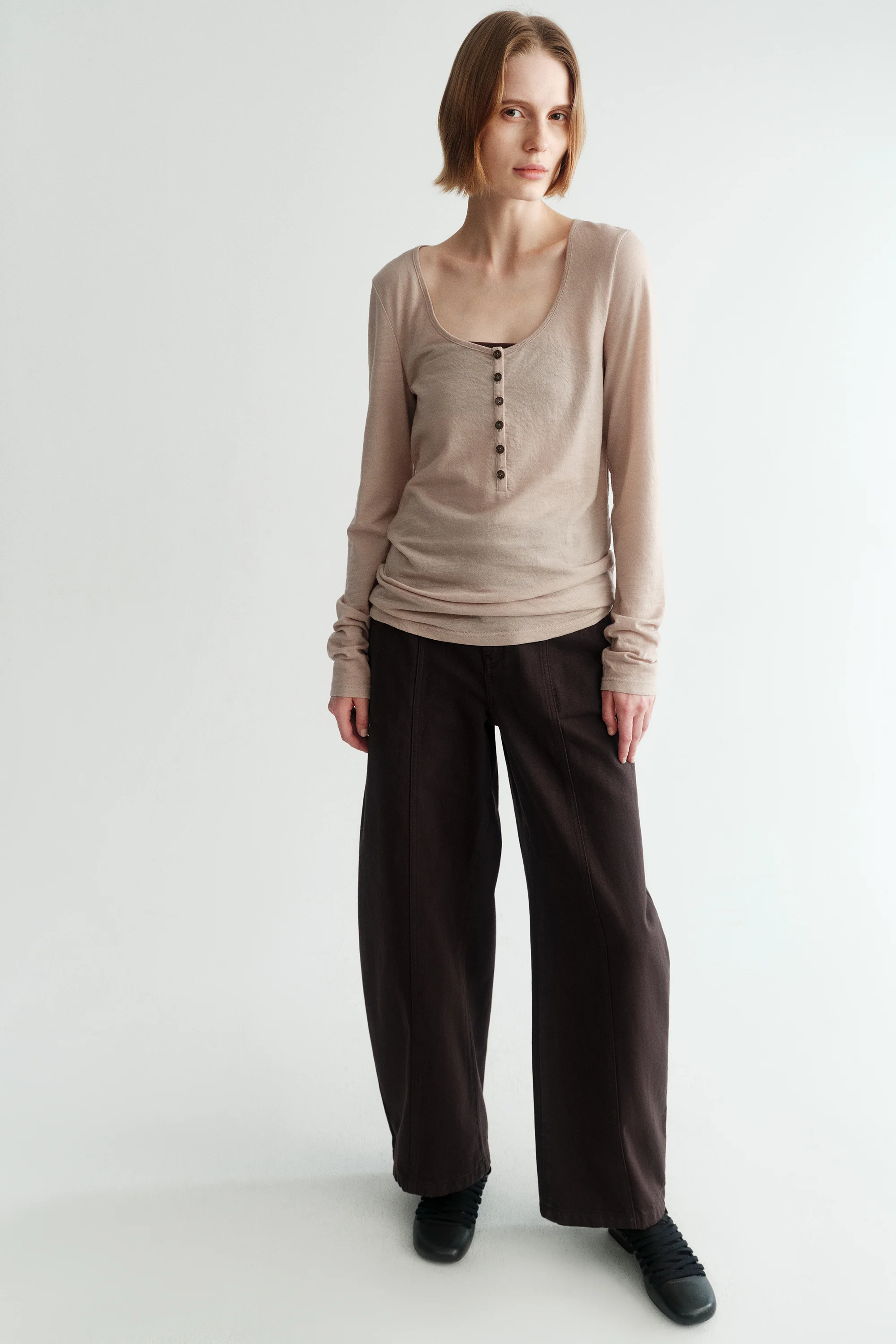 Wool Henley Collar Shirt - Image 6