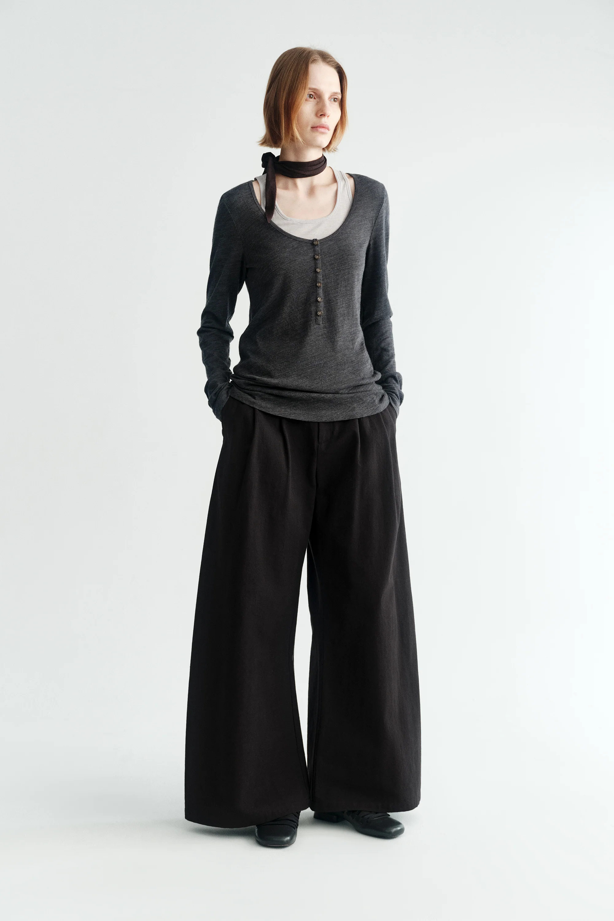 Wool Henley Collar Shirt - Image 9