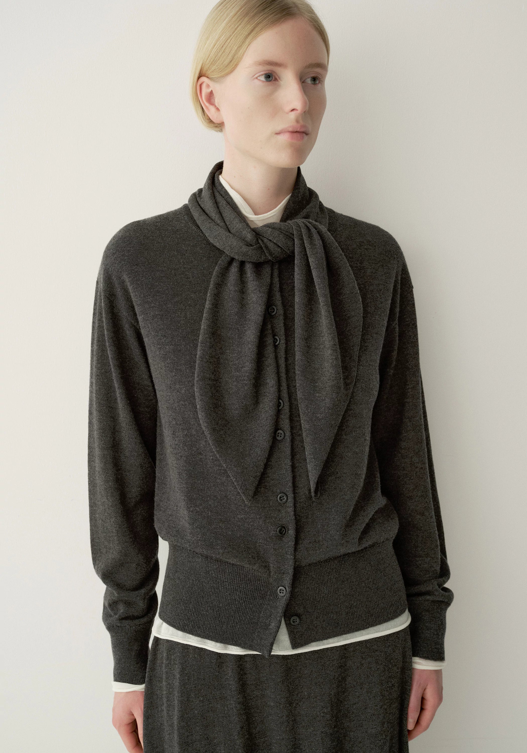 Wool-silk Triangle Scarf - Image 10