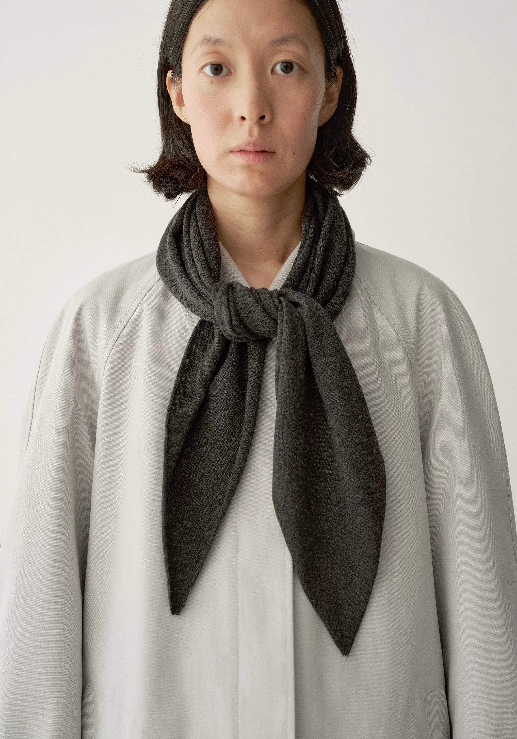 Wool-silk Triangle Scarf - Image 11