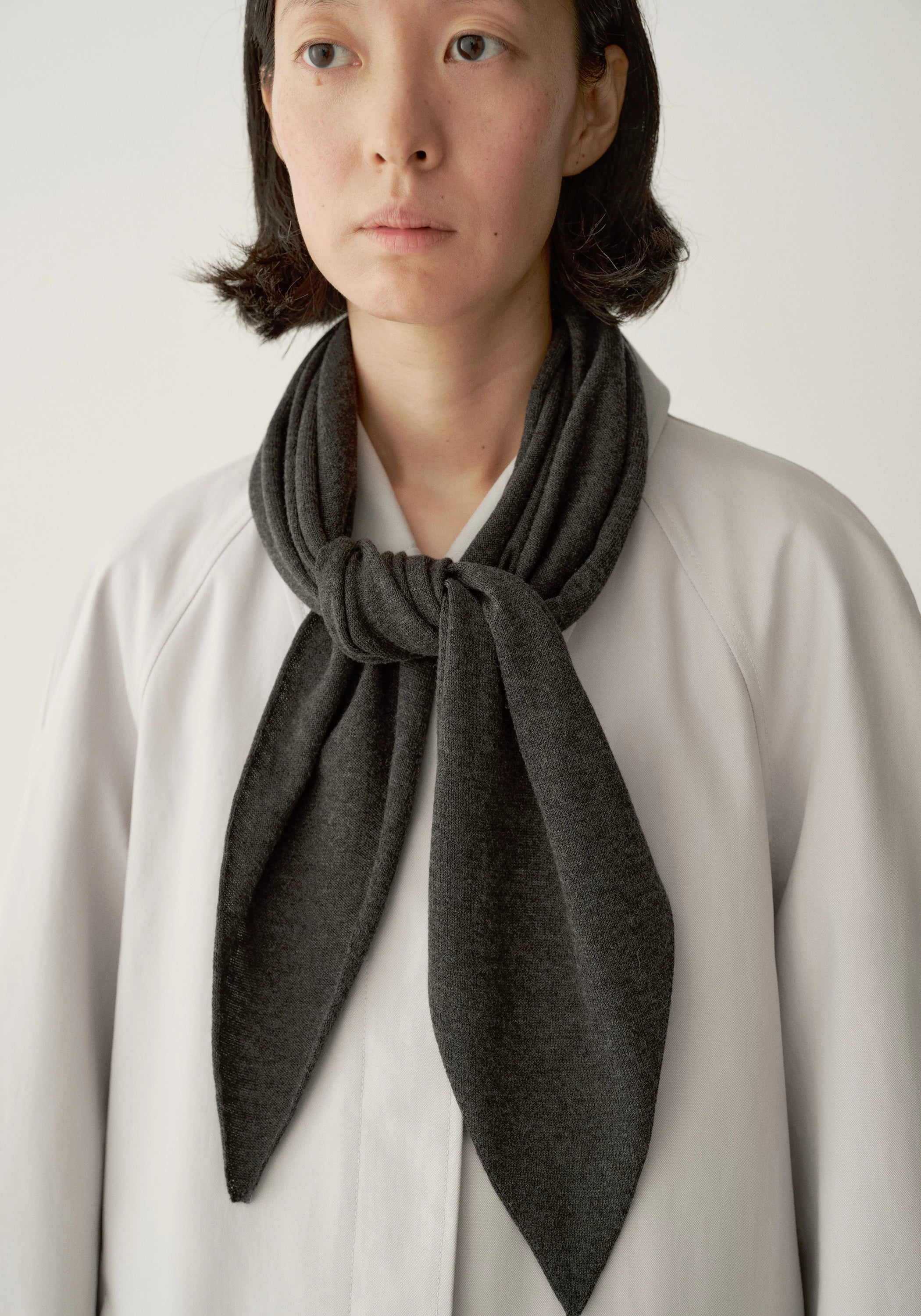 Wool-silk Triangle Scarf - Image 12