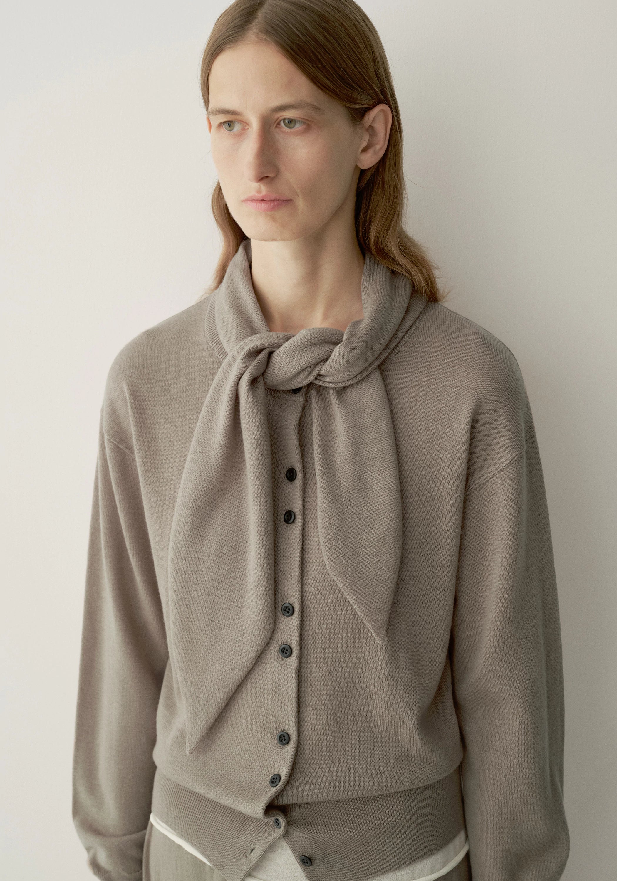 Wool-silk Triangle Scarf - Image 4