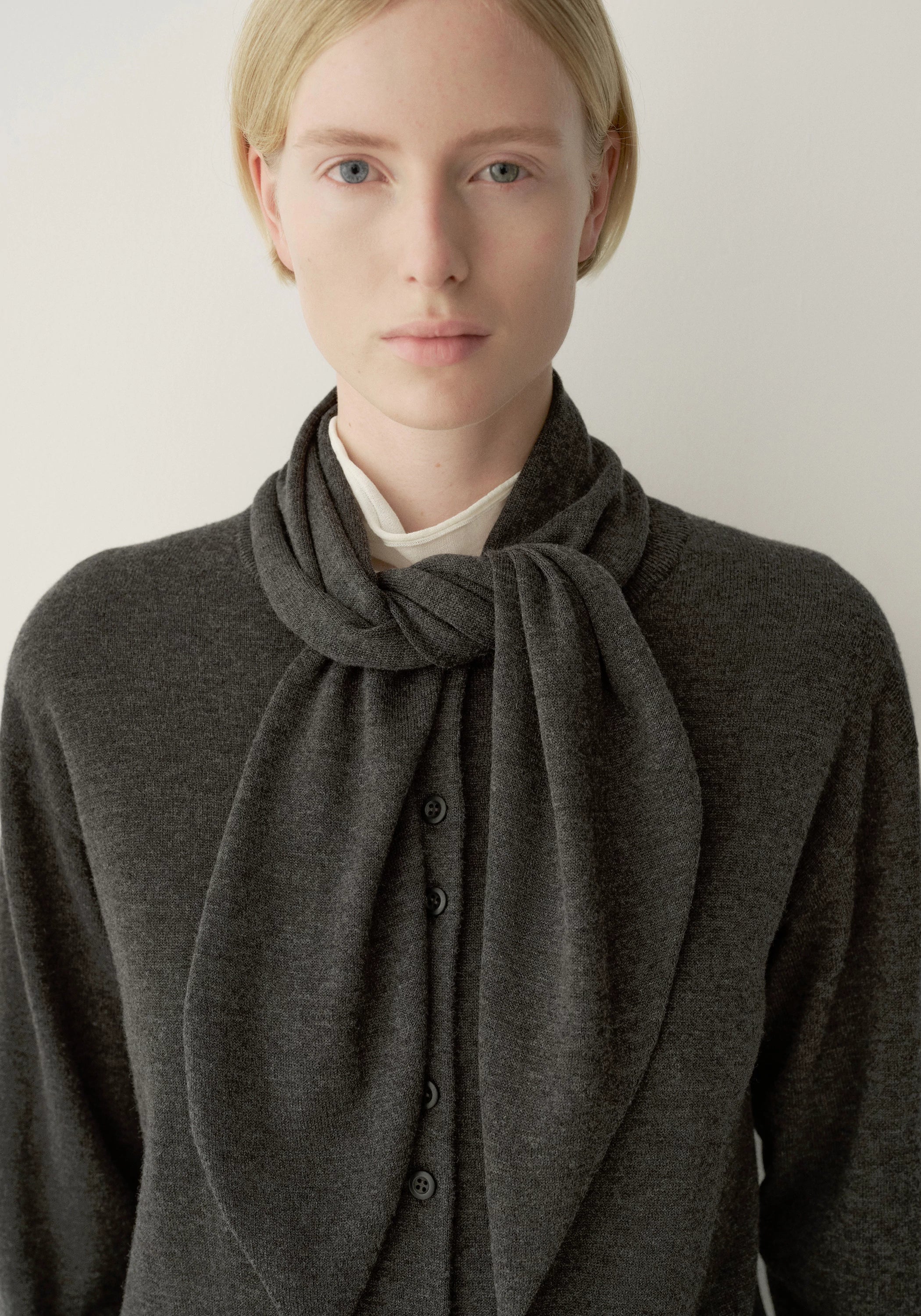 Wool-silk Triangle Scarf - Image 8