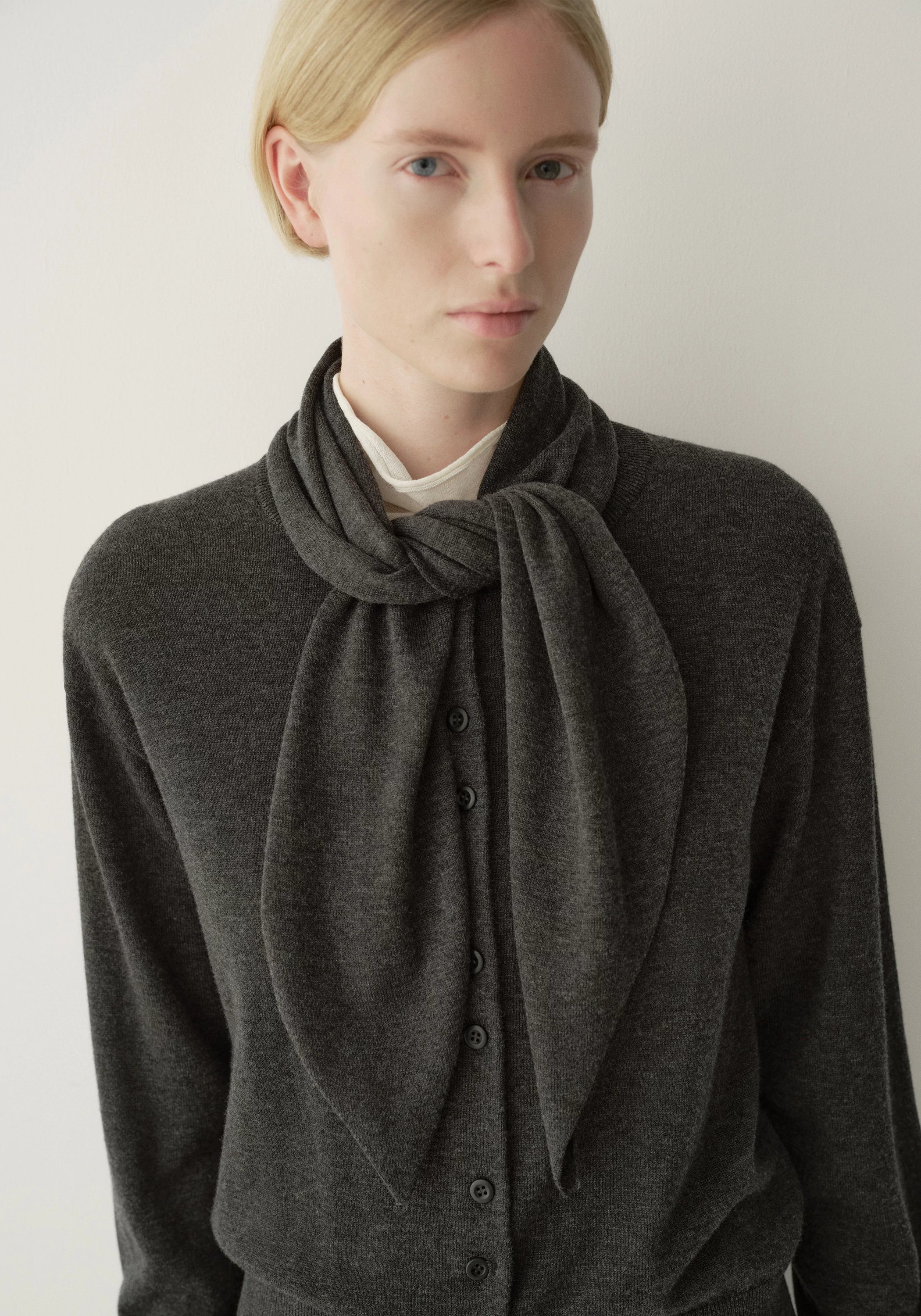 Wool-silk Triangle Scarf - Image 9