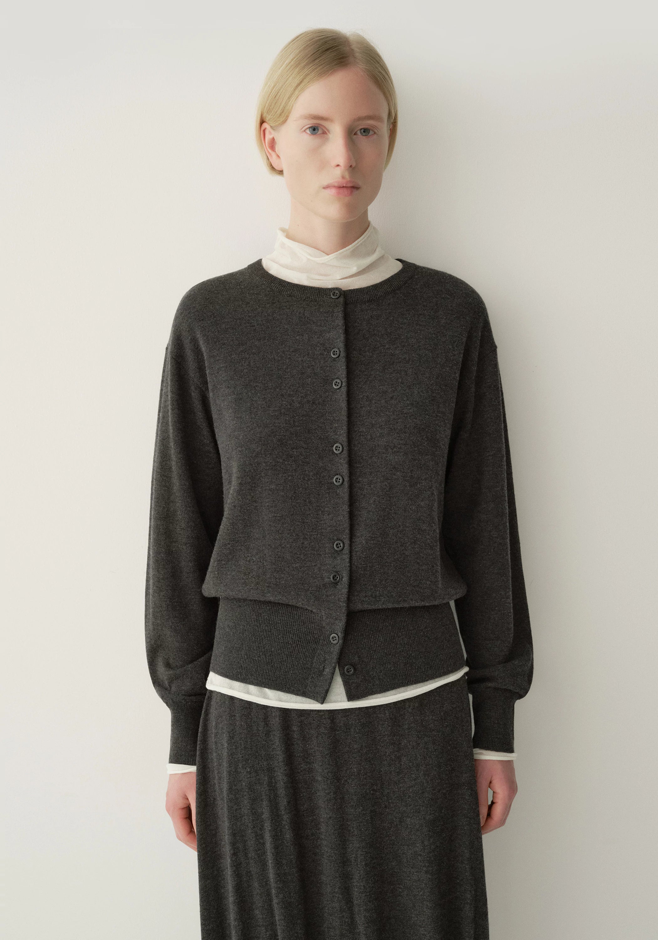Wool-silk Cardigan
