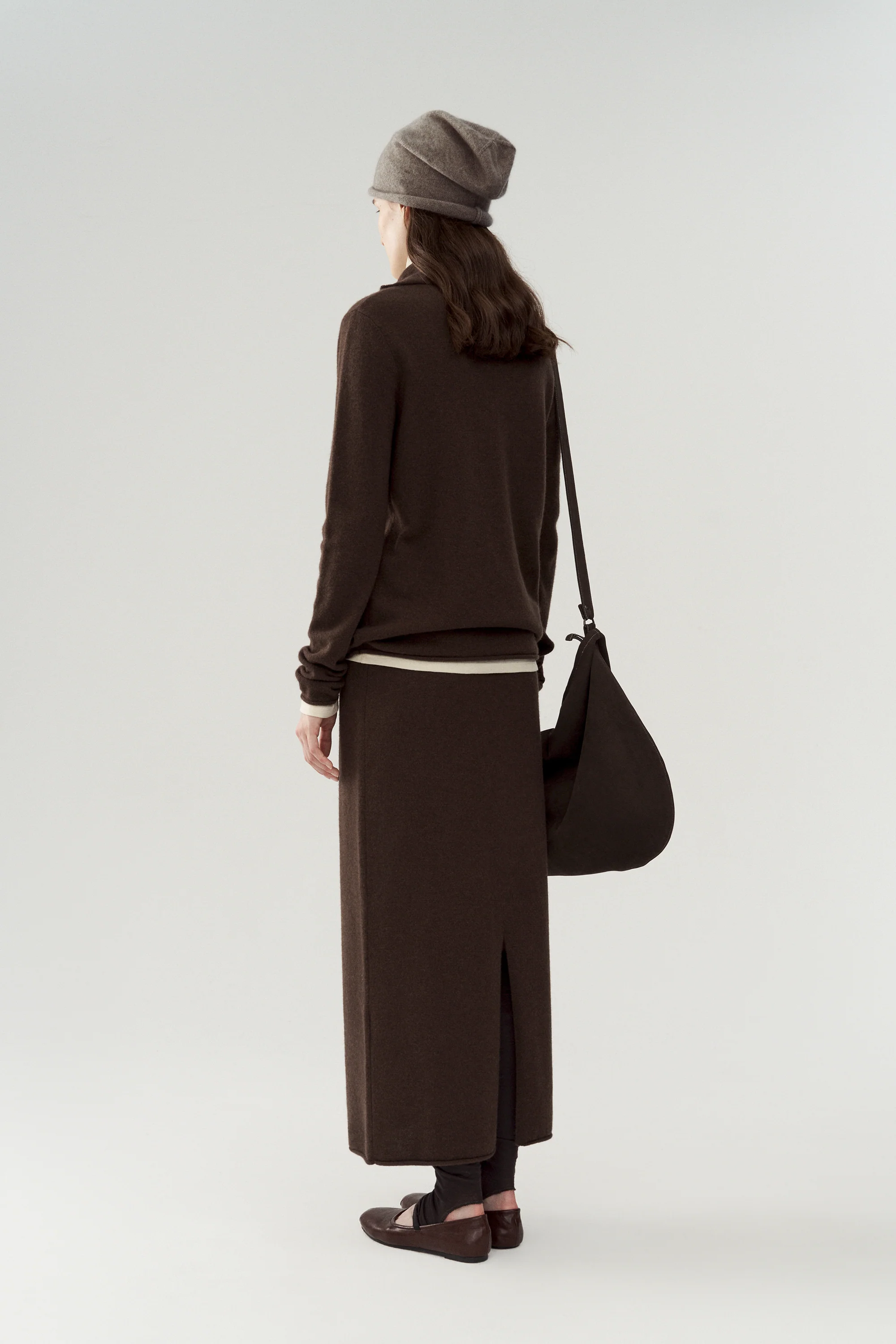 Slim-fit Stand Collar Yak Wool Knit Top - Image 18