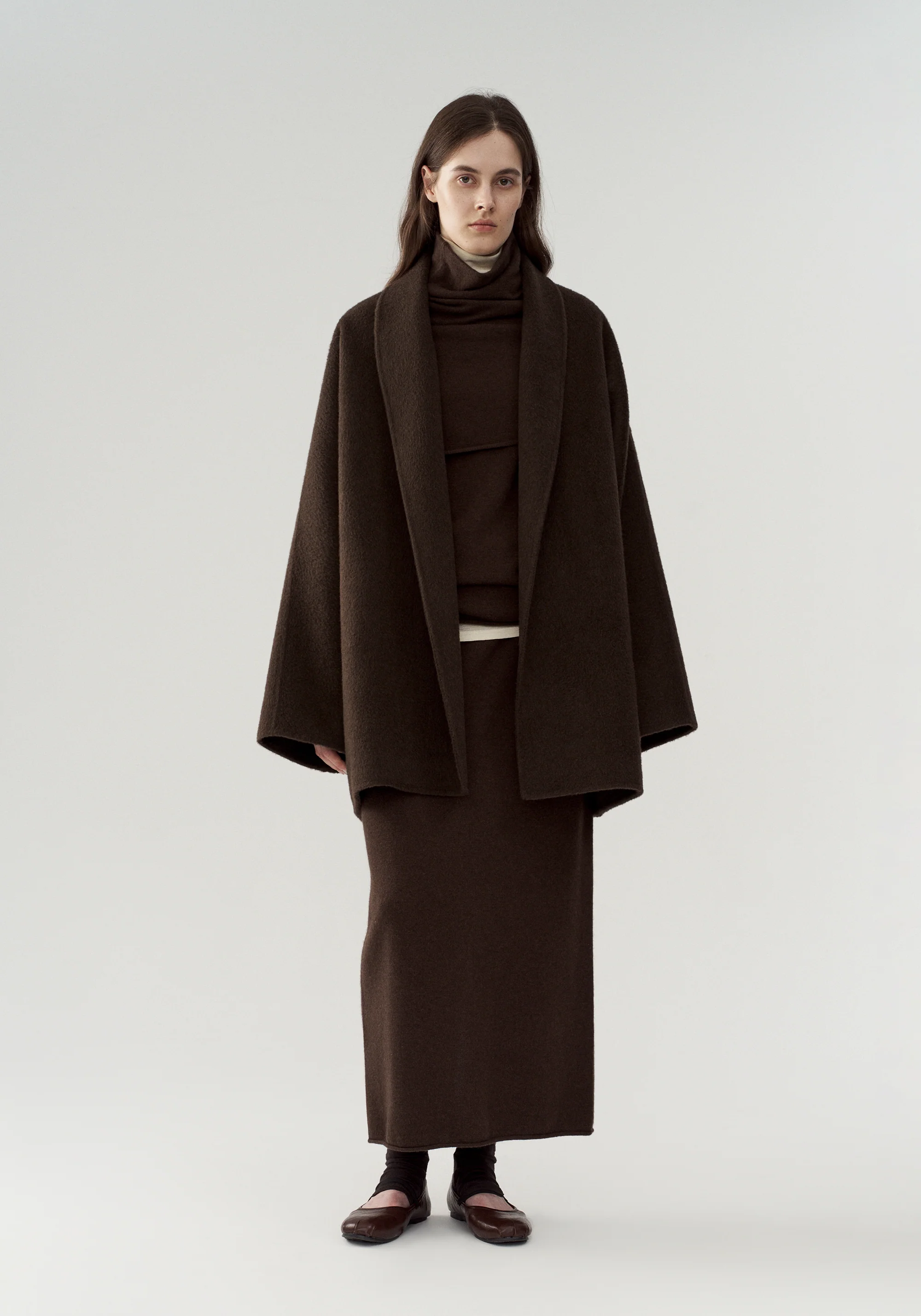 Slim-fit Stand Collar Yak Wool Knit Top - Image 19