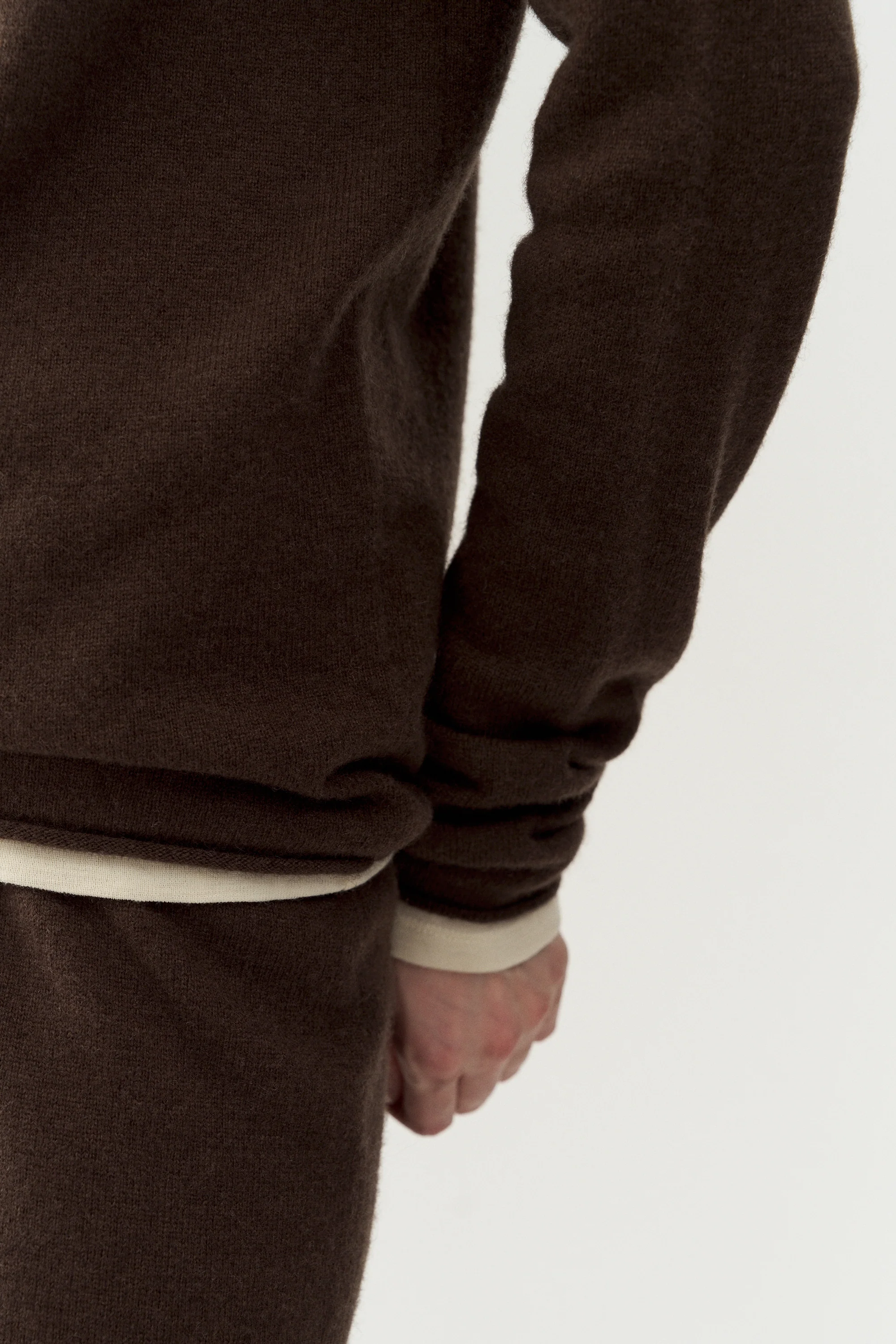 Slim-fit Stand Collar Yak Wool Knit Top - Image 22